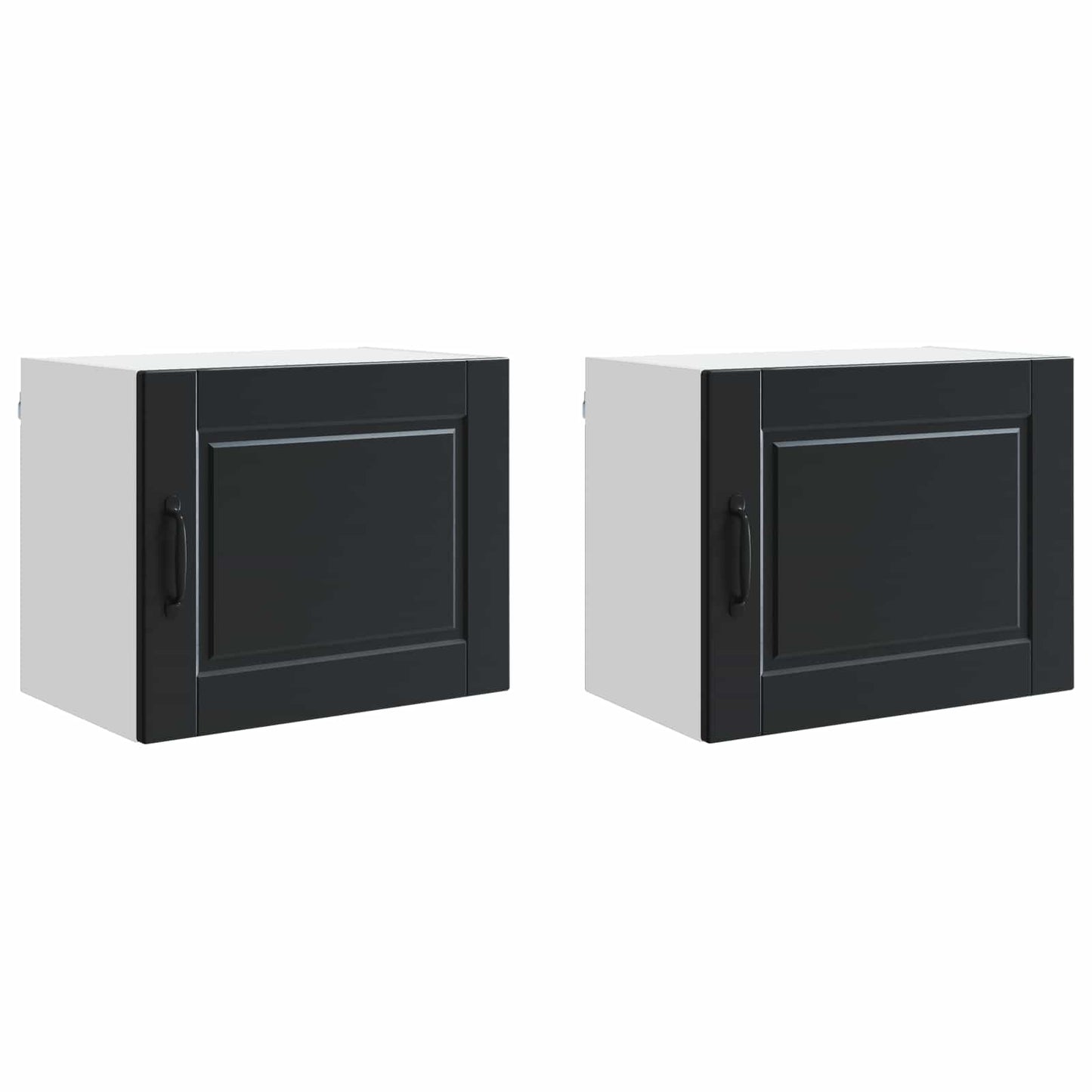 Wall Cabinet PORTO 2 pcs Black 50 x 31 x 40 cm Engineered Wood