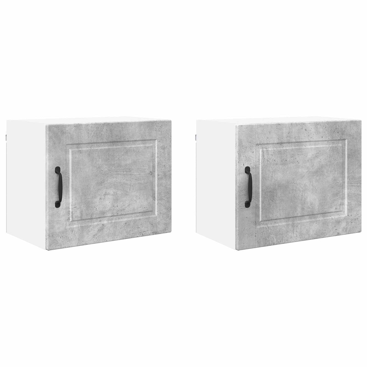 Wall Cabinet PORTO 2 pcs Concrete Grey Engineered Wood