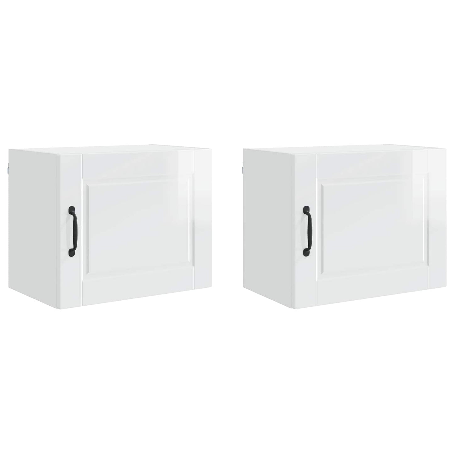 Wall Cabinet PORTO 2 pcs High Gloss White 50 x 31 x 40 cm