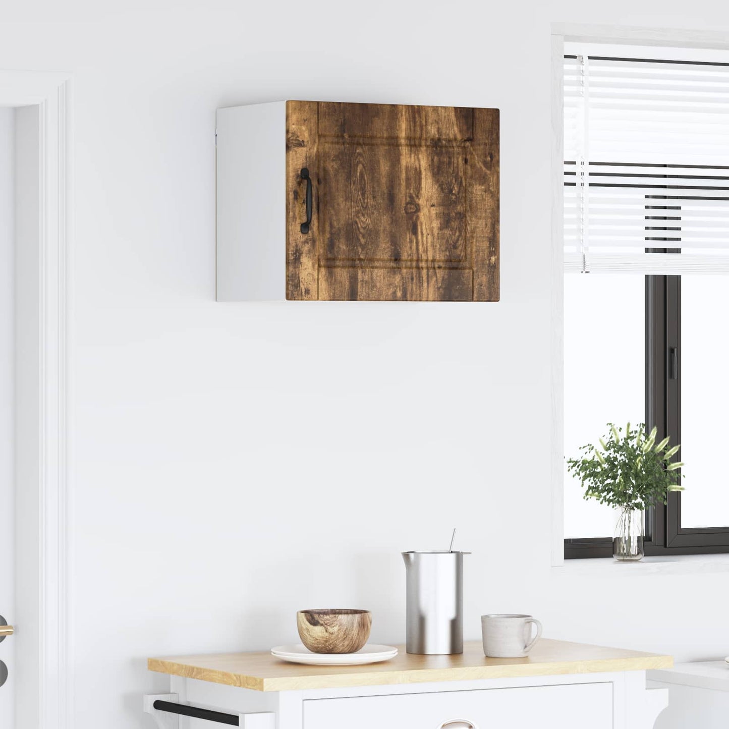 Wall Cabinet PORTO Smoked Oak 50 x 31 x 40 cm Engineered Wood