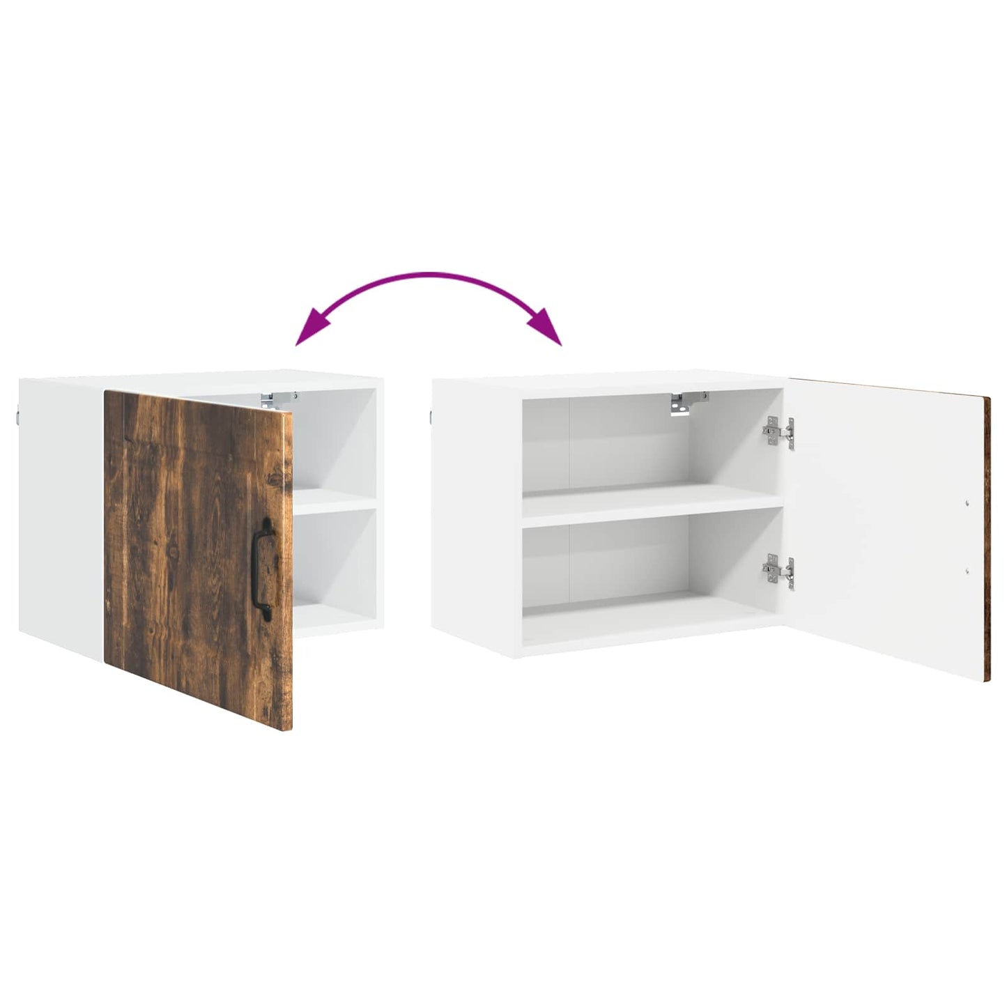 Wall Cabinet PORTO Smoked Oak 50 x 31 x 40 cm Engineered Wood