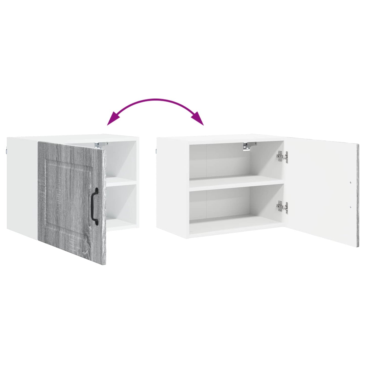 Wall Cabinet PORTO 2 pcs Grey Sonoma 50 x 31 x 40 cm
