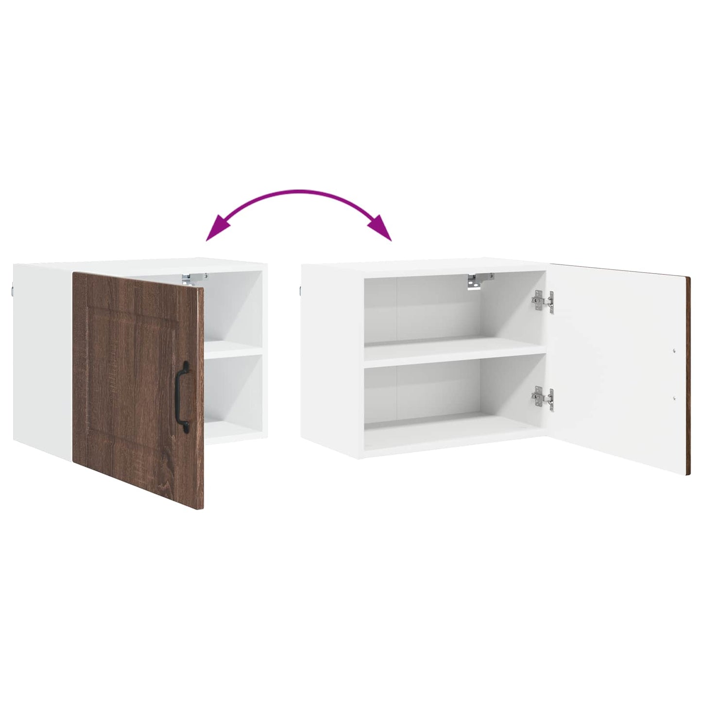 Wall Cabinet PORTO 2 pcs Brown Oak 50 x 31 x 40 cm