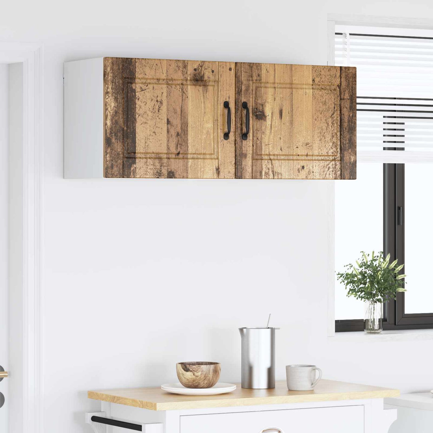 Wall Cabinet PORTO 2 pcs Old Wood 50 x 31 x 40 cm