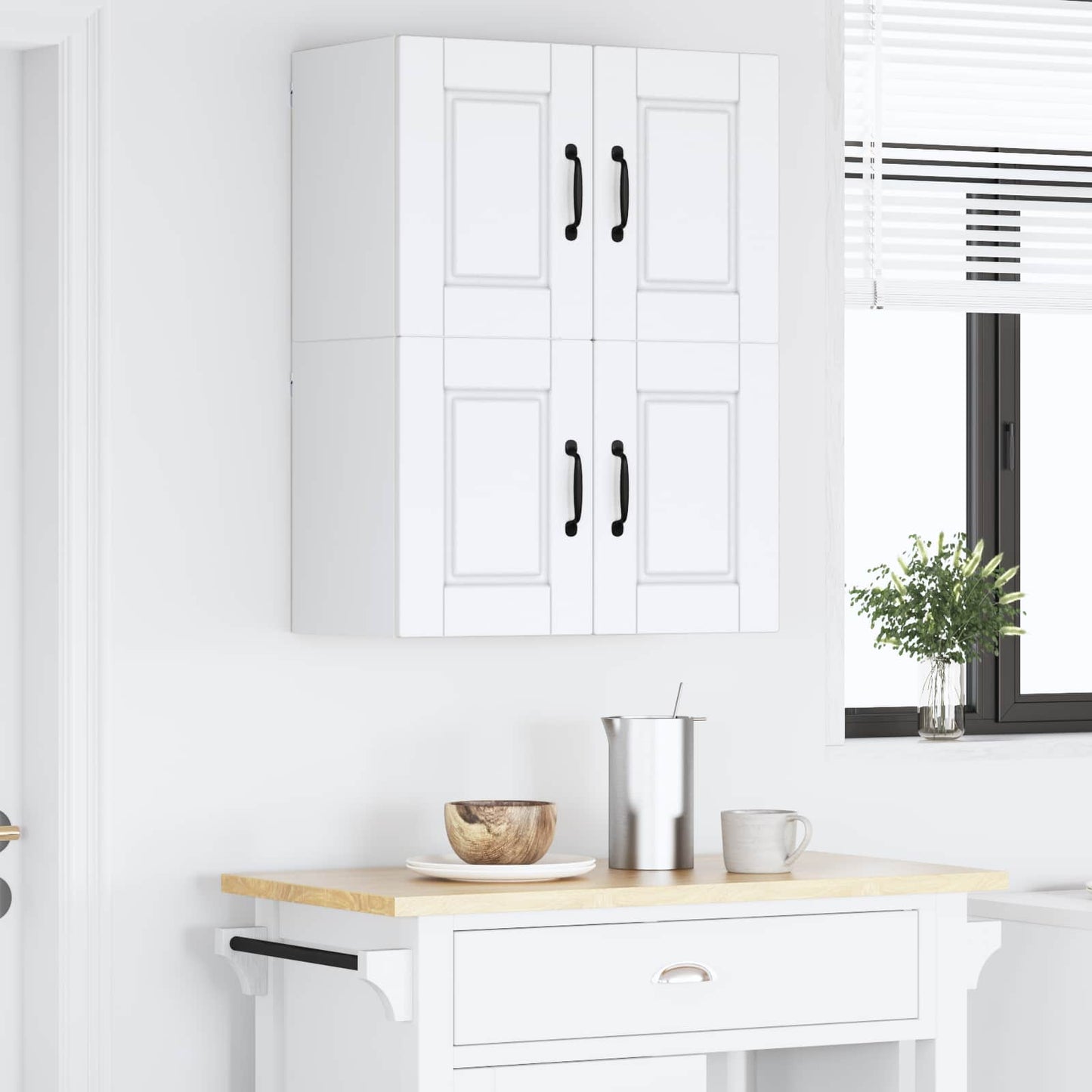 Wall Cabinet PORTO 2 pcs White 60 x 31 x 40 cm Engineered Wood