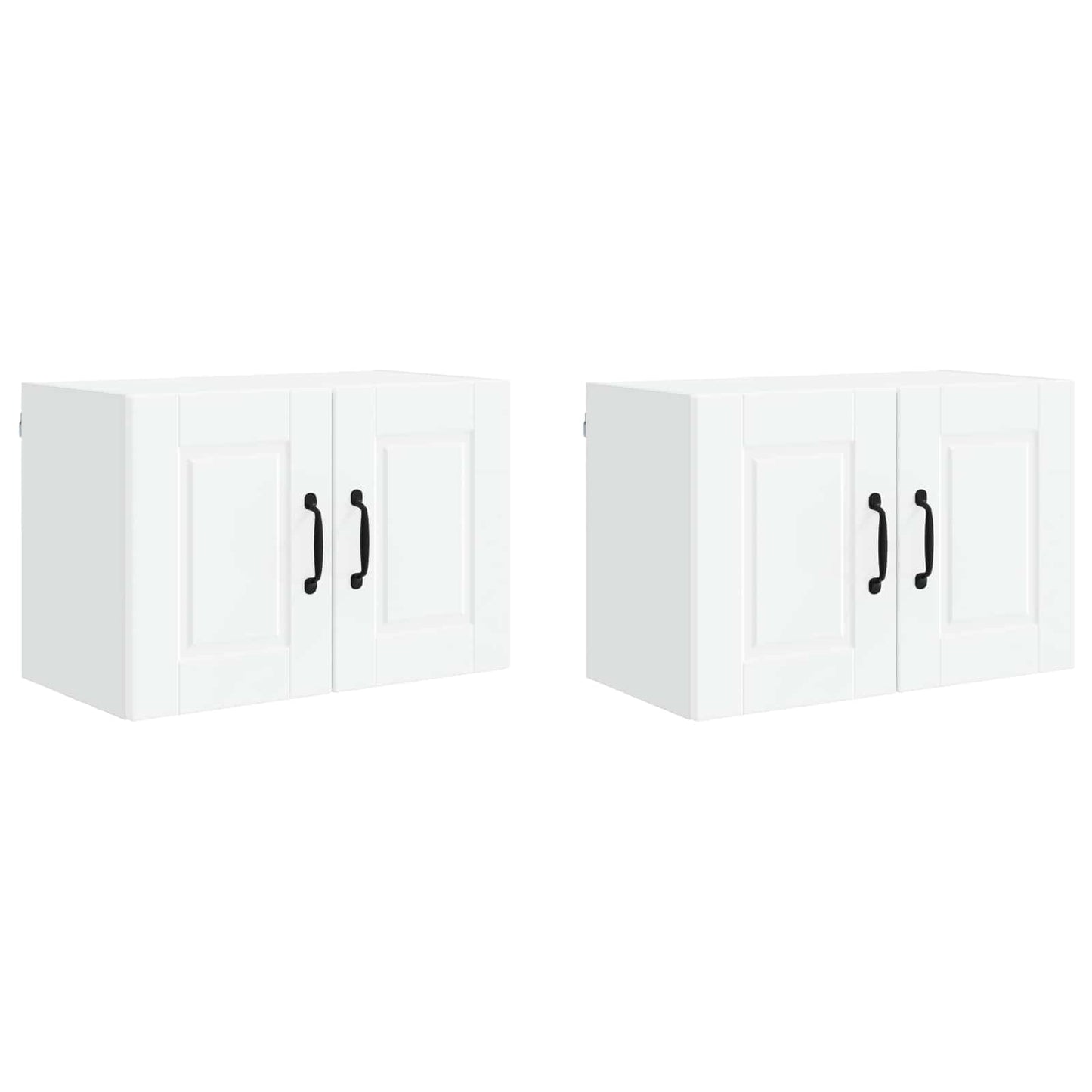 Wall Cabinet PORTO 2 pcs White Engineered Wood