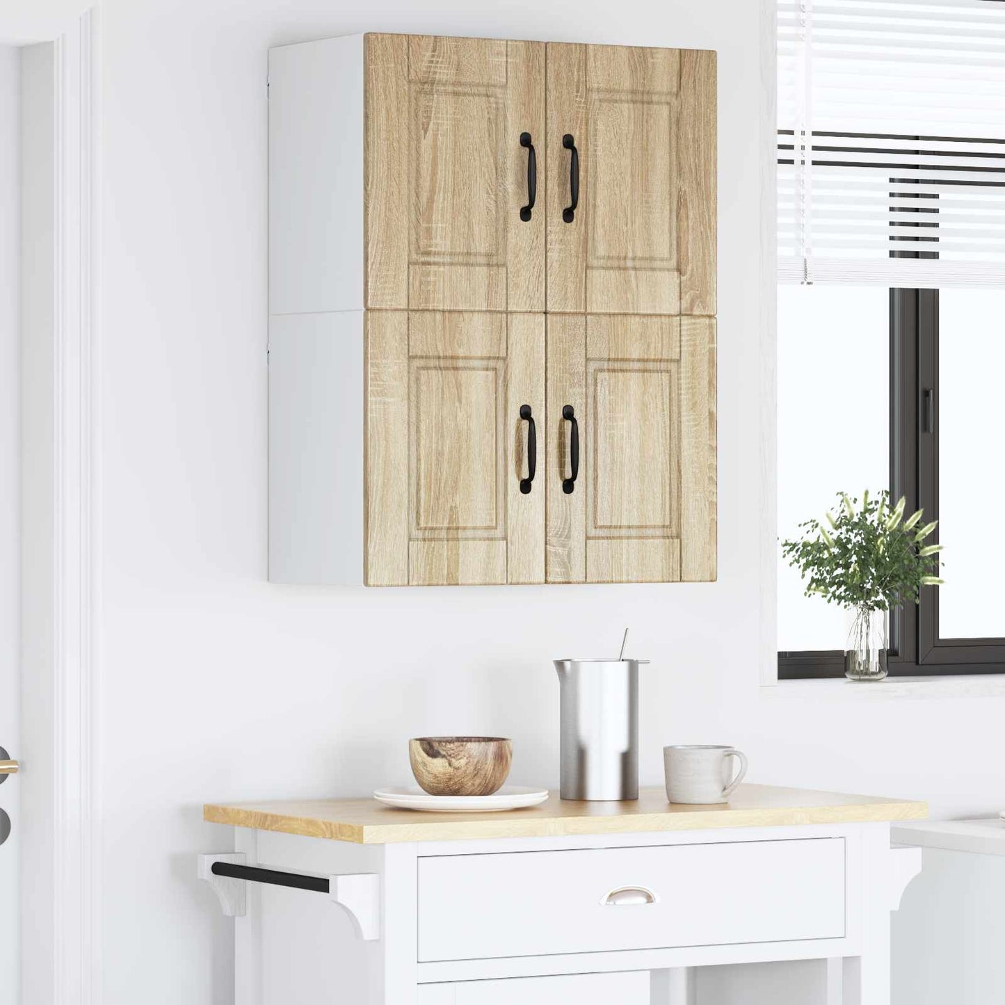 Wall Cabinet PORTO 2 pcs Sonoma Oak 60 x 31 x 40 cm
