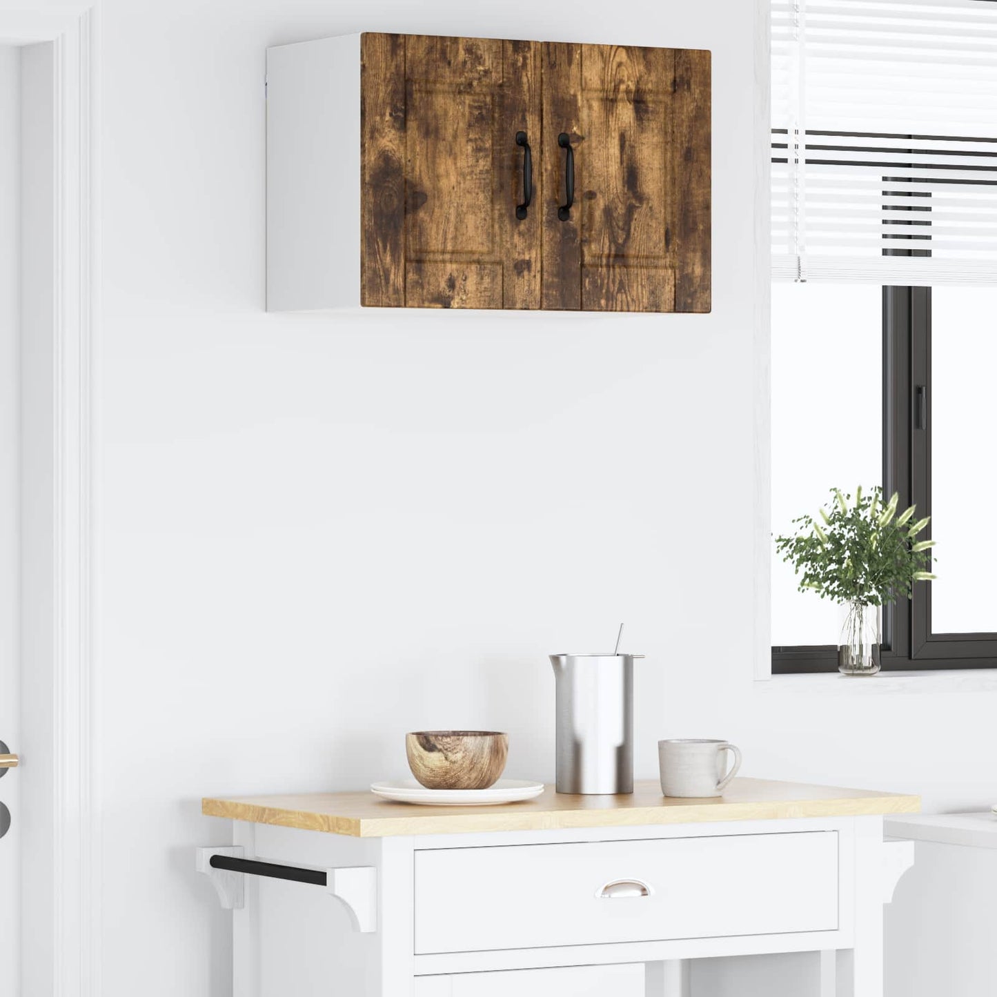 Wall Cabinet PORTO Smoked Oak 60 x 31 x 40 cm Engineered Wood