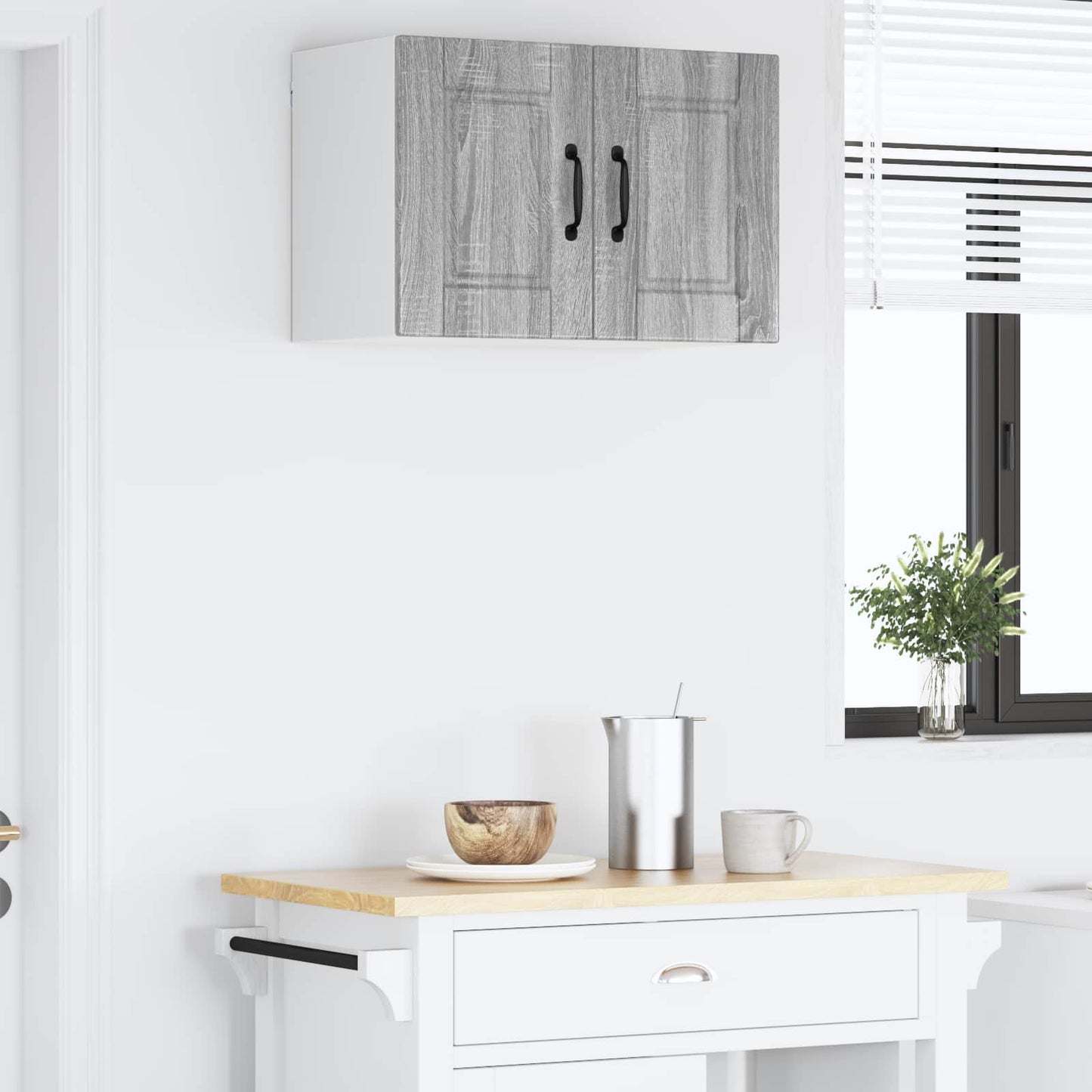 Wall Cabinet PORTO Grey Sonoma 60 x 31 x 40 cm Engineered Wood