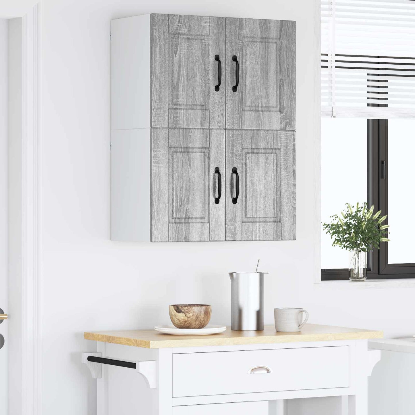 Wall Cabinet PORTO 2 pcs Grey Sonoma 60 x 31 x 40 cm