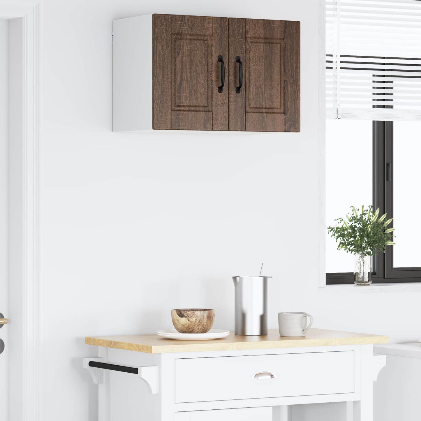 Wall Cabinet PORTO Brown Oak 60 x 31 x 40 cm Engineered Wood