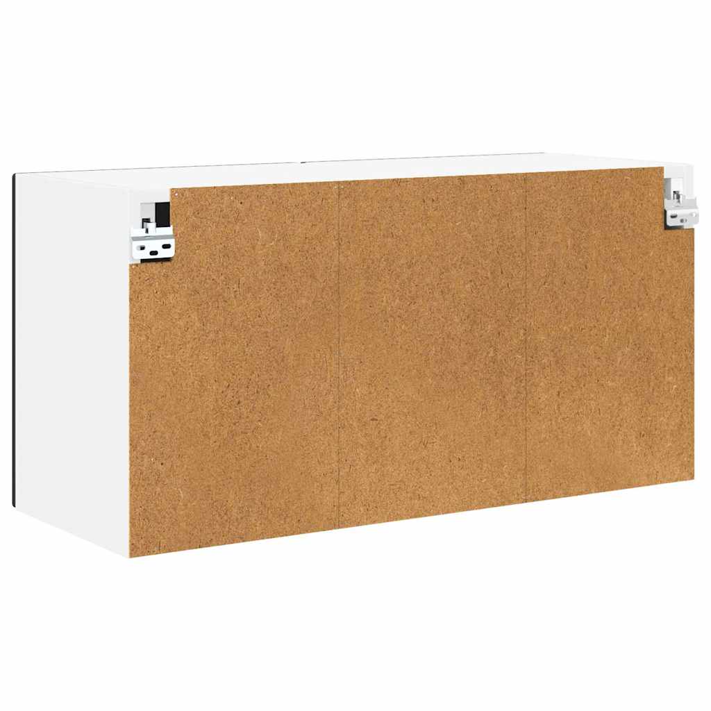 Wall Cabinet PORTO Black 80 x 31 x 40 cm Engineered Wood