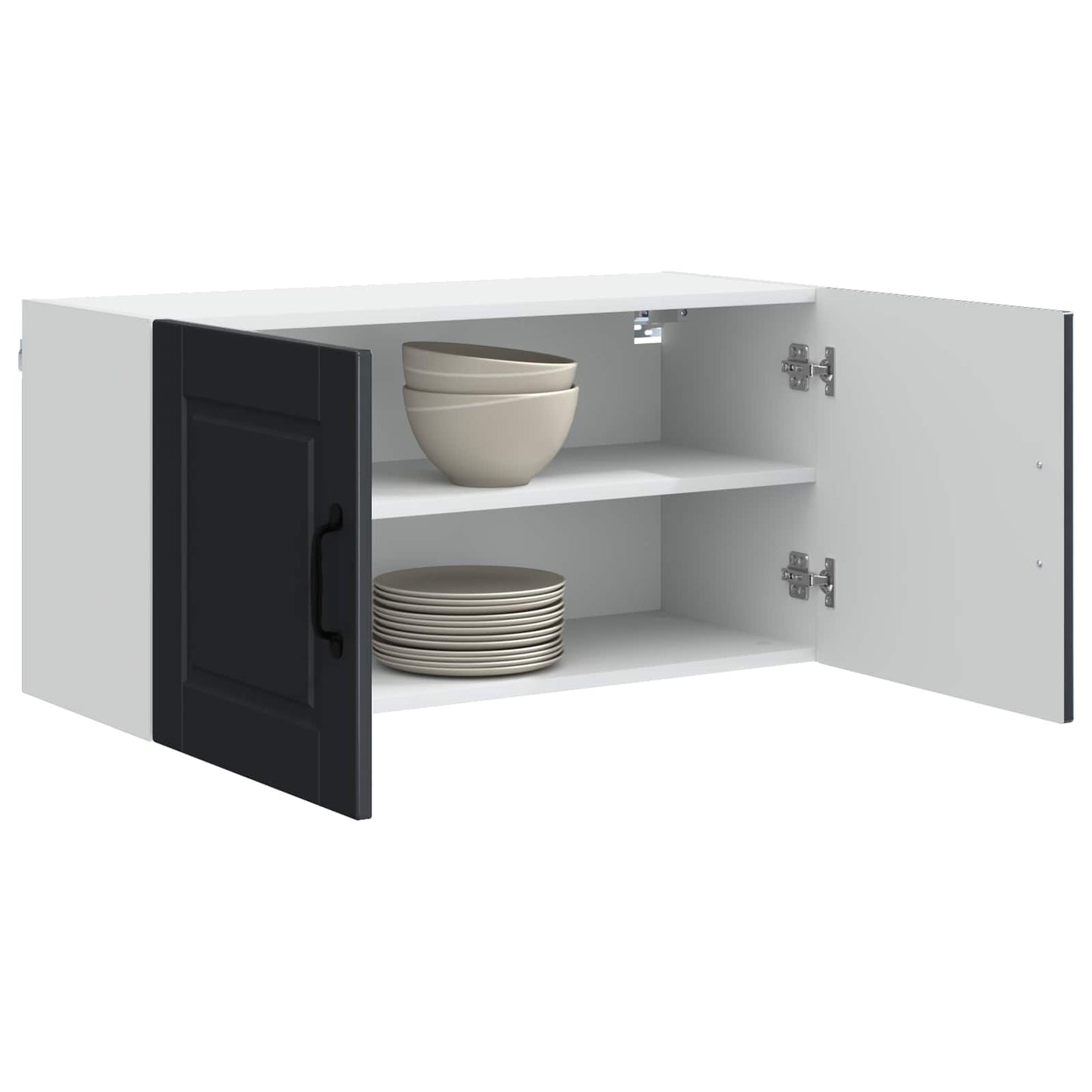 Wall Cabinet PORTO Black 80 x 31 x 40 cm Engineered Wood