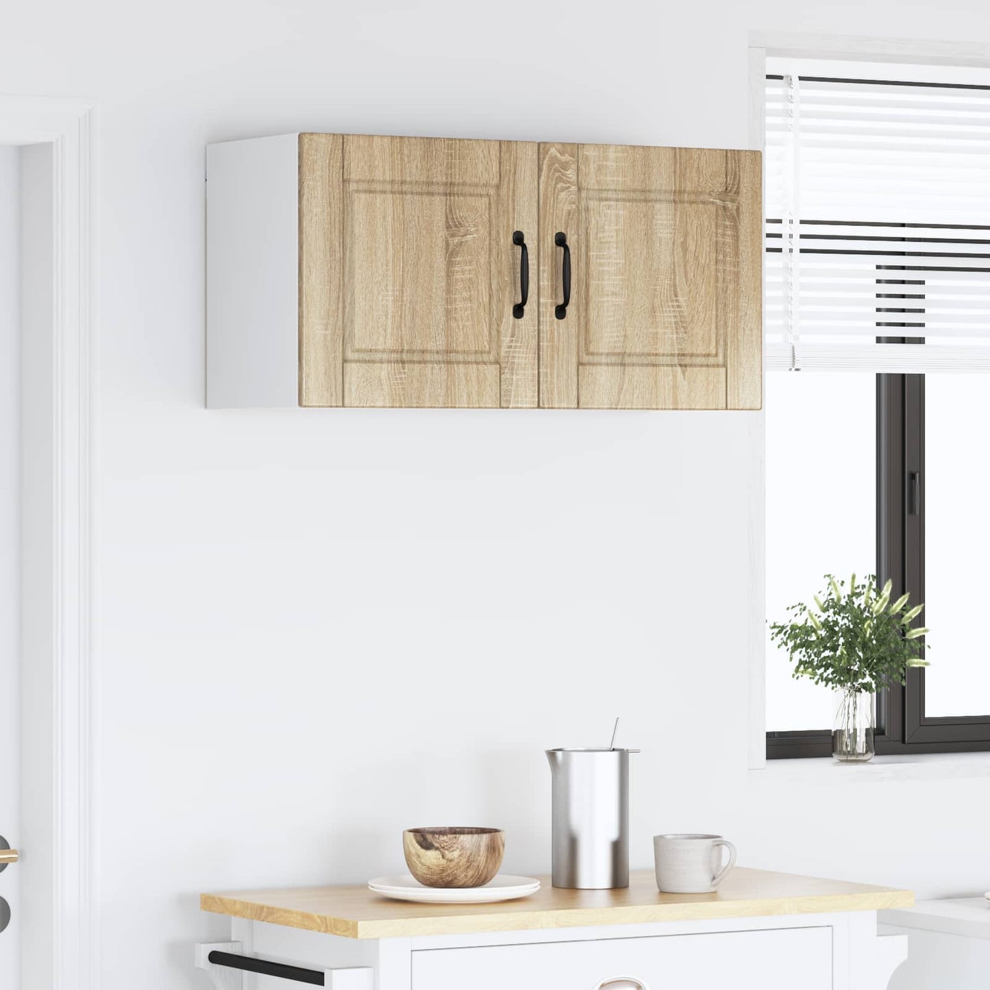 Wall Cabinet PORTO Sonoma Oak 80 x 31 x 40 cm Engineered Wood