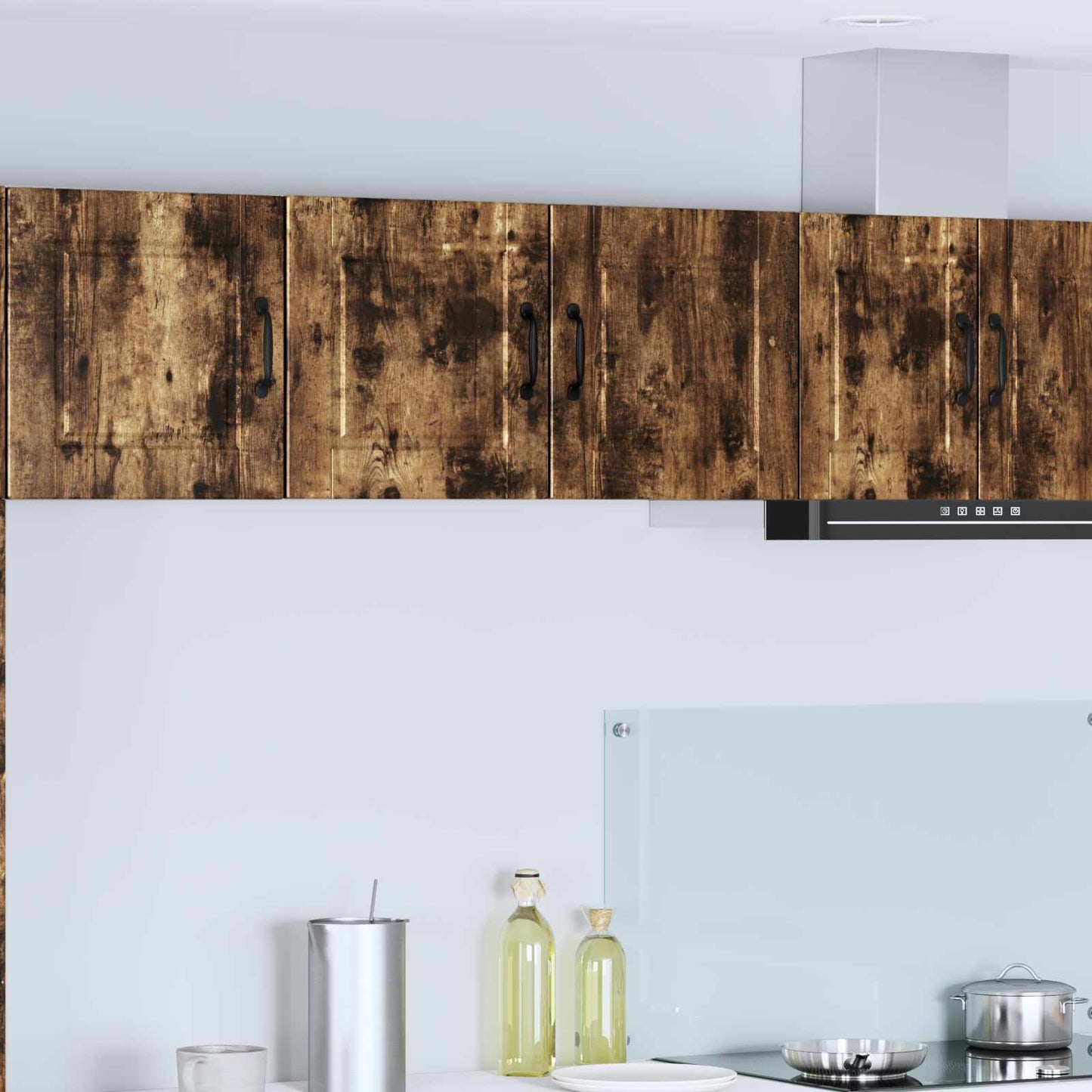 Wall Cabinet PORTO Smoked Oak 80 x 31 x 40 cm Engineered Wood