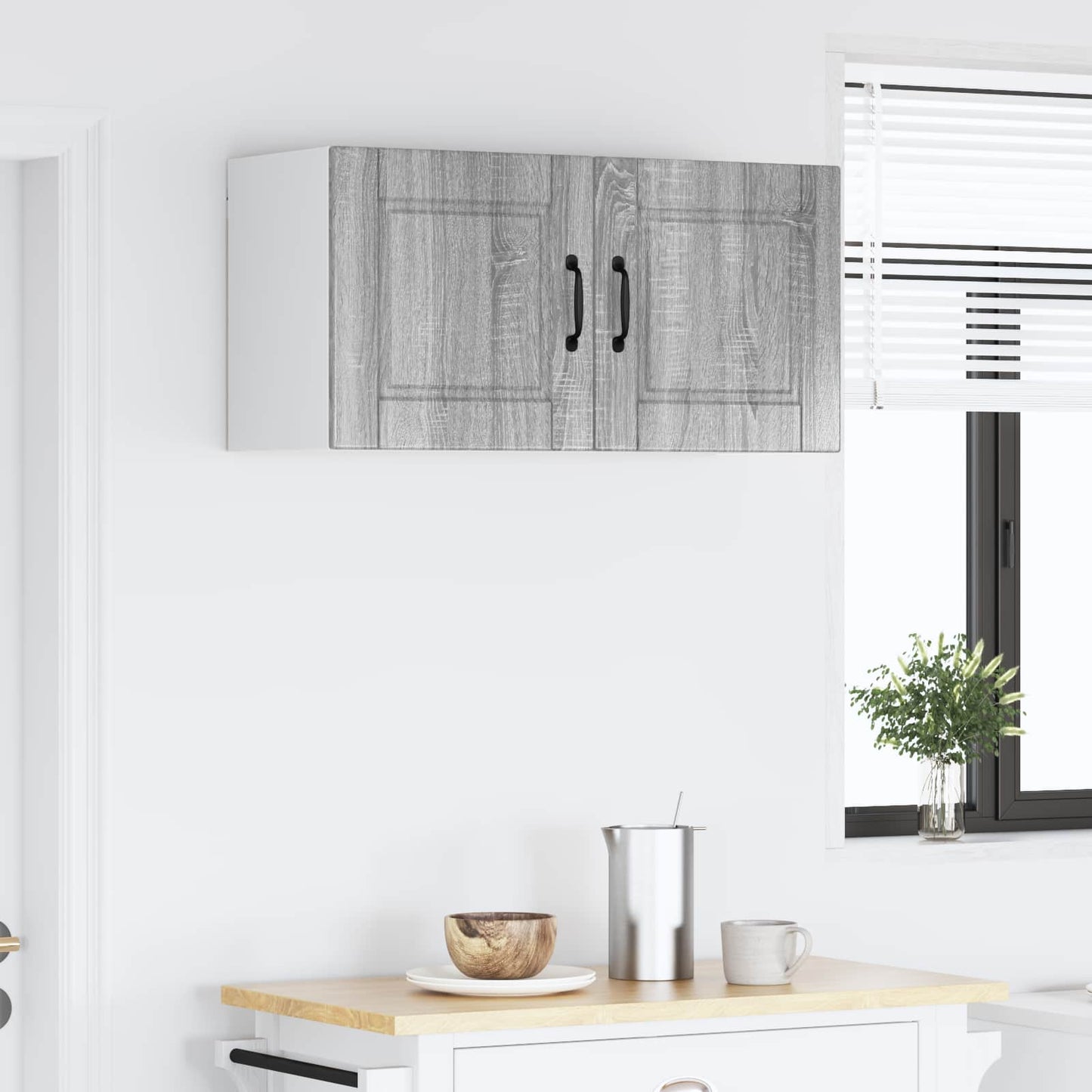 Wall Cabinet PORTO Grey Sonoma 80 x 31 x 40 cm Engineered Wood