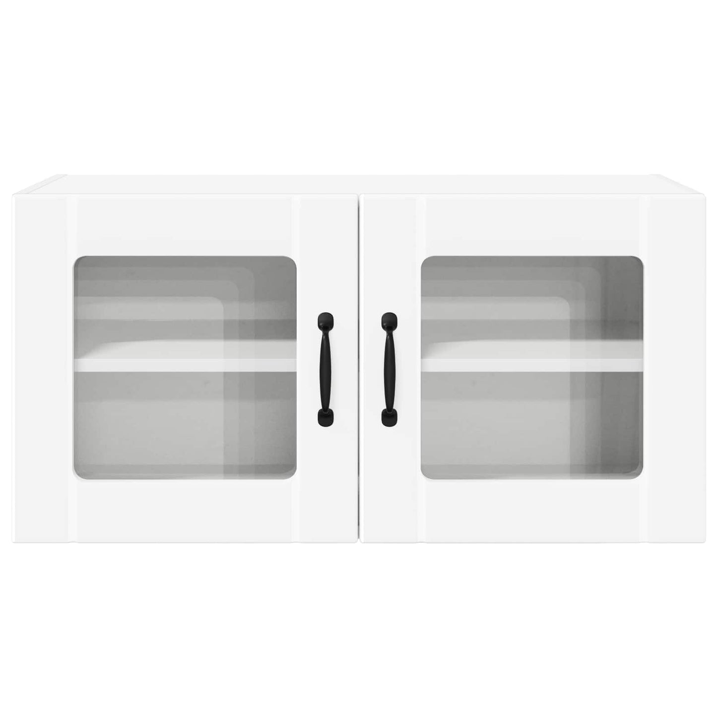 Wall Glass Cabinet PORTO White 80 x 31 x 40 cm Engineered Wood