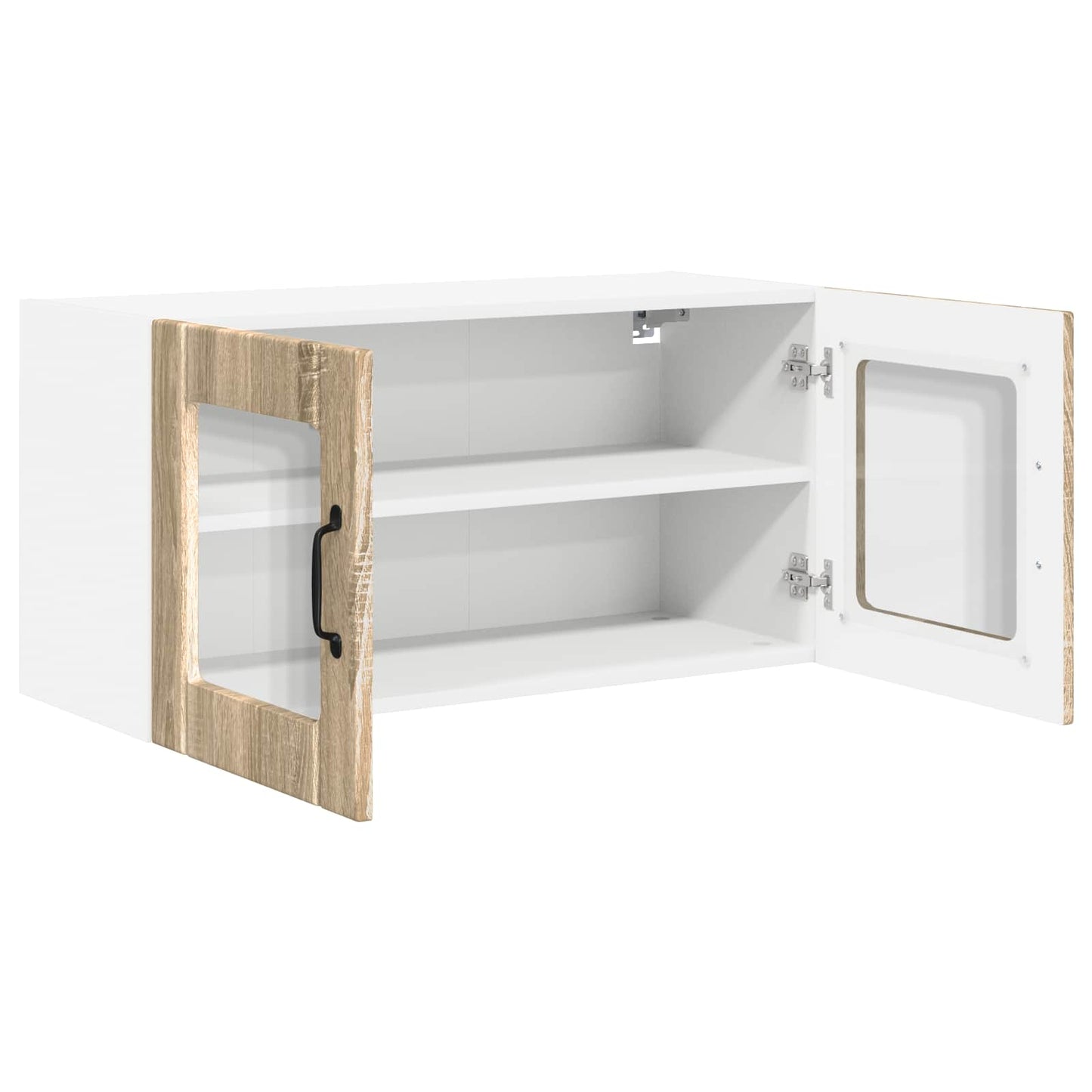 Wall Glass Cabinet PORTO Sonoma Oak 80 x 31 x 40 cm