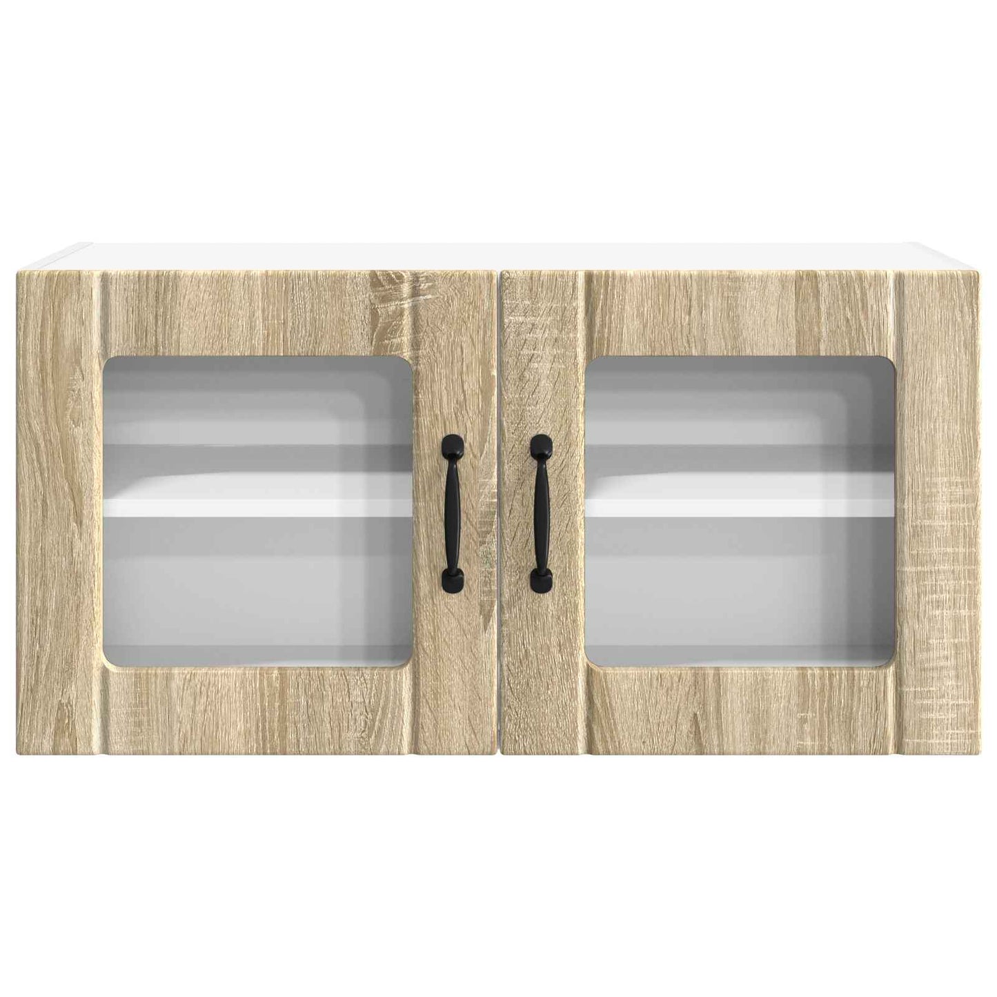Wall Glass Cabinet PORTO Sonoma Oak 80 x 31 x 40 cm