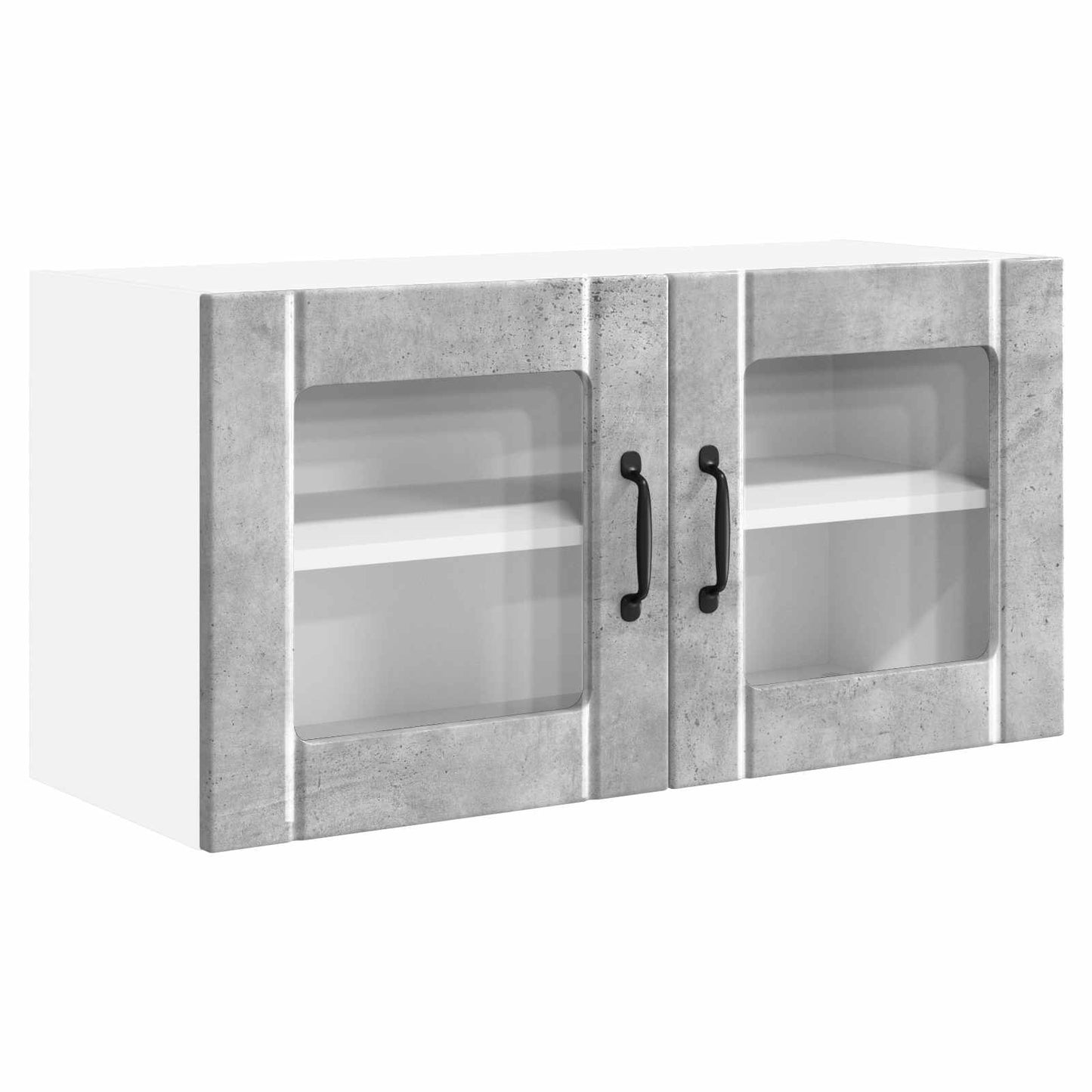 Wall Glass Cabinet PORTO Concrete Grey 80 x 31 x 40 cm