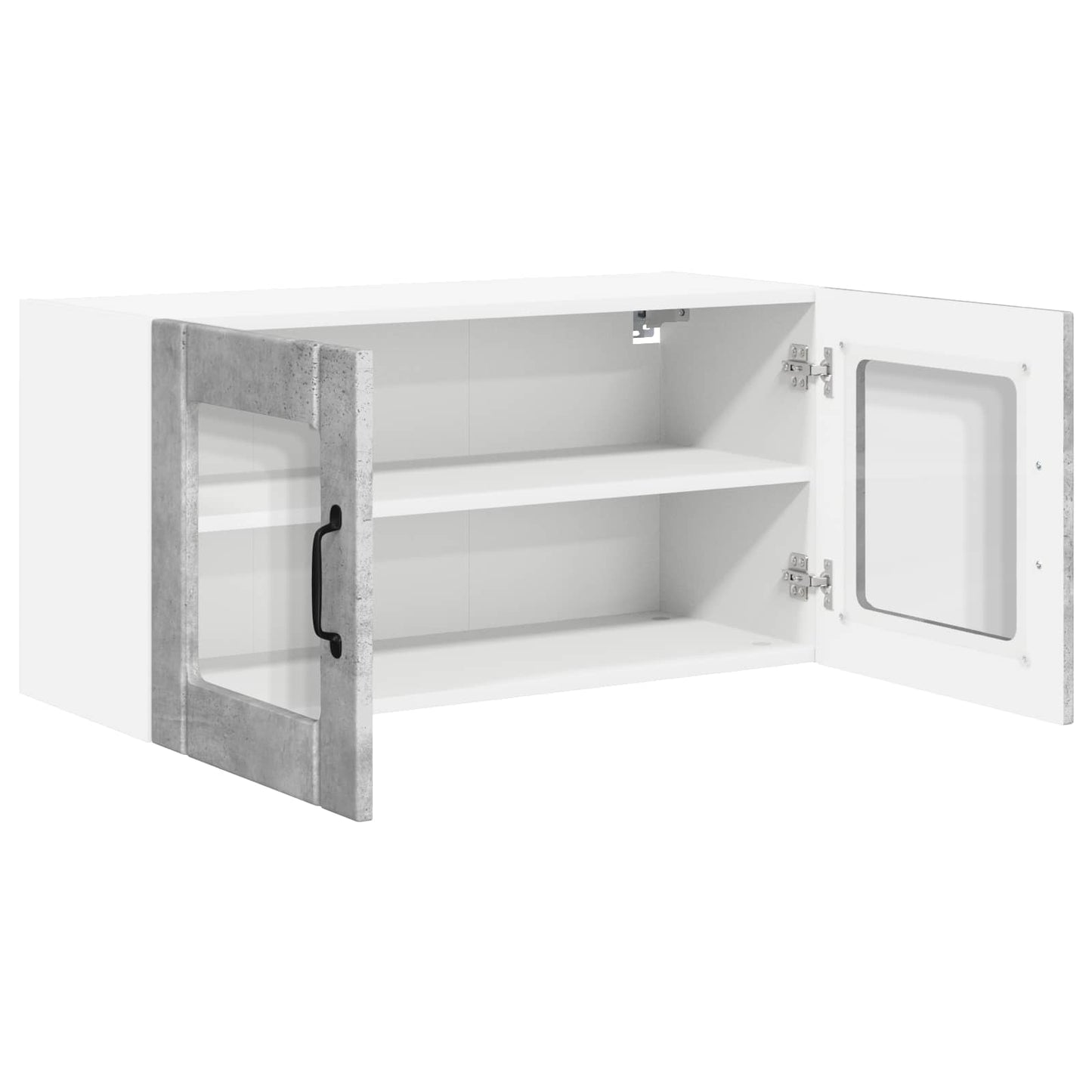Wall Glass Cabinet PORTO Concrete Grey 80 x 31 x 40 cm