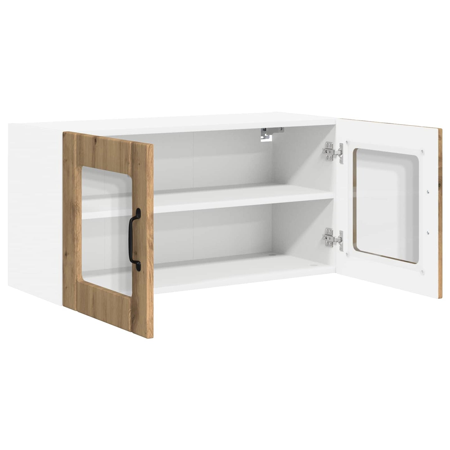 Wall Glass Cabinet PORTO Artisan Oak 80 x 31 x 40 cm