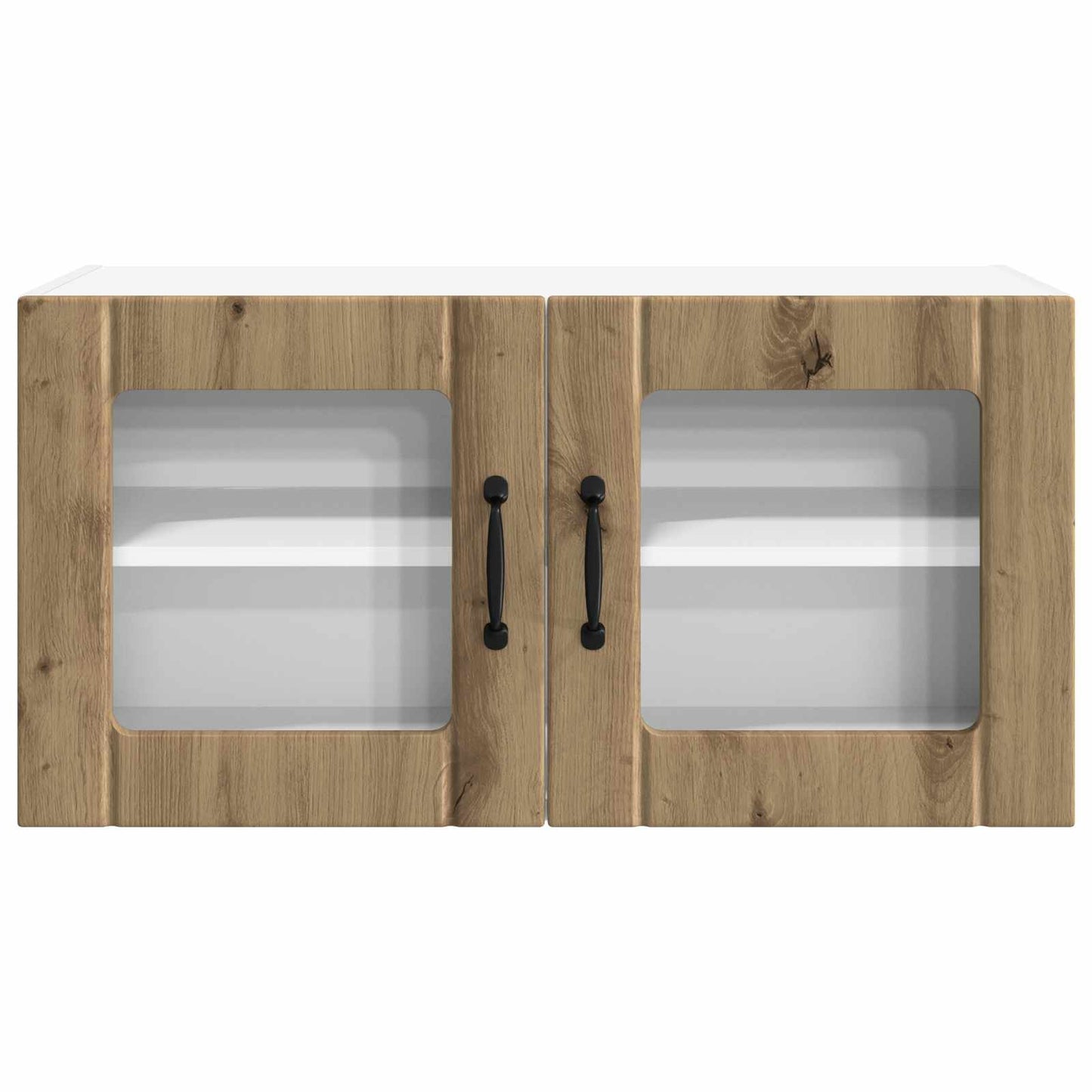 Wall Glass Cabinet PORTO Artisan Oak 80 x 31 x 40 cm