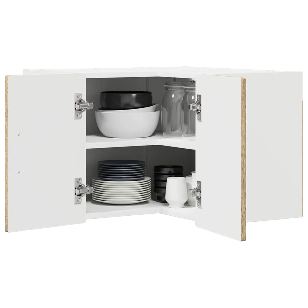 Wall Corner Cabinet PORTO Sonoma Oak 57 x 57 x 40 cm