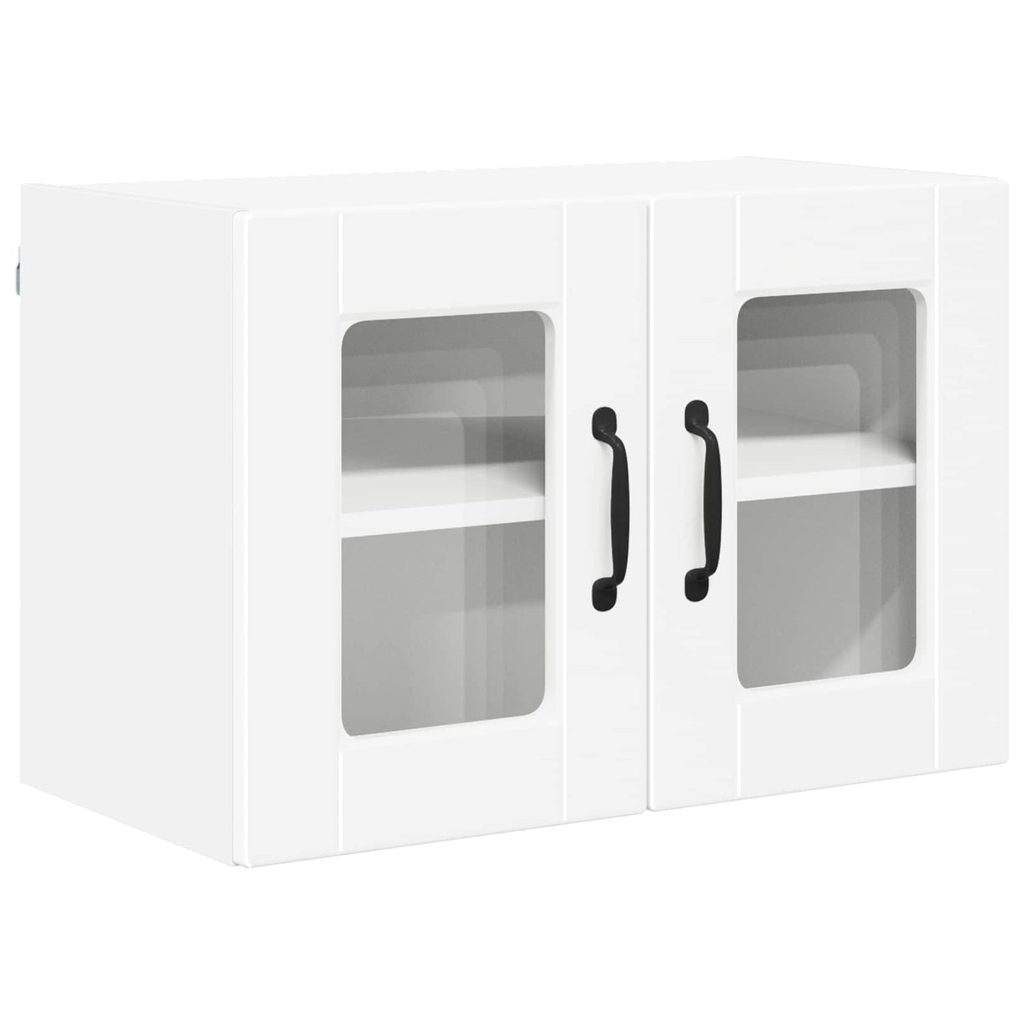 Wall Glass Cabinet PORTO 2 pcs White 60 x 31 x 40 cm