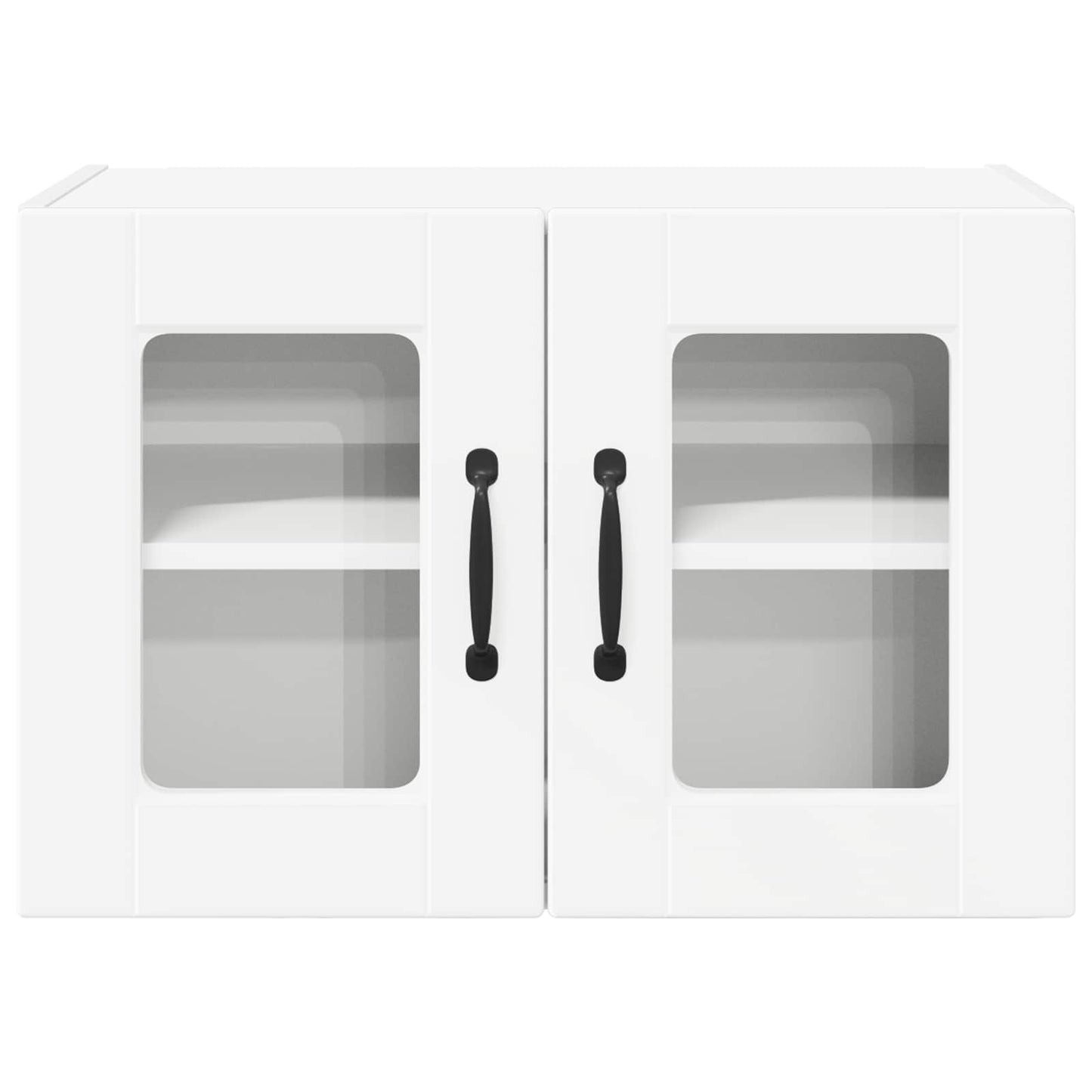 Wall Glass Cabinet PORTO 2 pcs White 60 x 31 x 40 cm