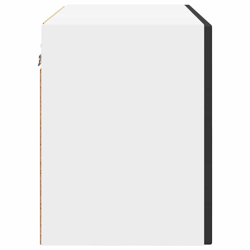 Wall Glass Cabinet PORTO Black 60 x 31 x 40 cm Engineered Wood