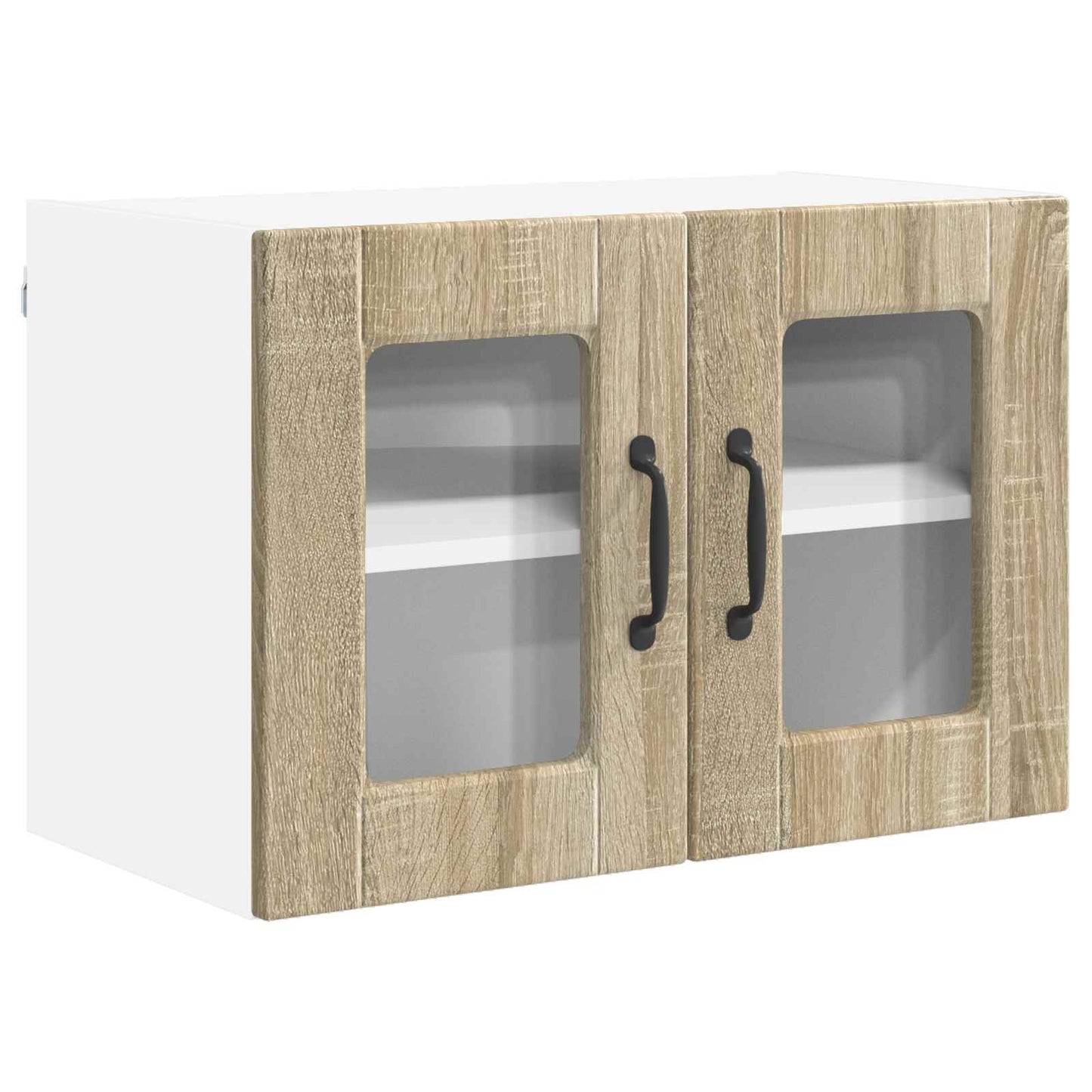 Wall Glass Cabinet PORTO 2 pcs Sonoma Oak 60 x 31 x 40 cm