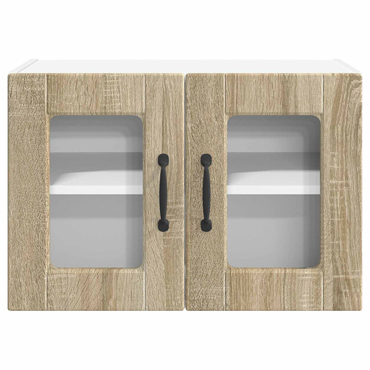 Wall Glass Cabinet PORTO 2 pcs Sonoma Oak 60 x 31 x 40 cm