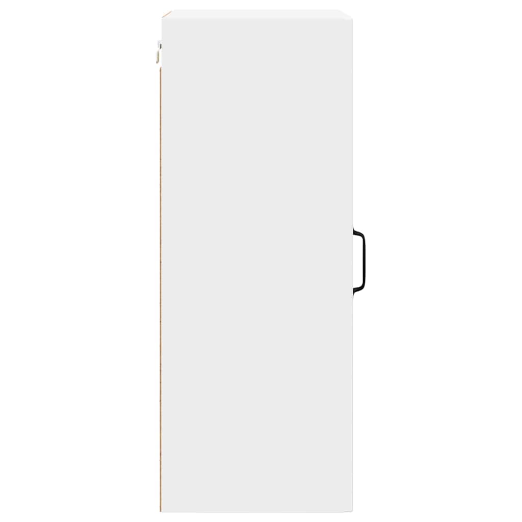 Wall Glass Cabinet PORTO White 40 x 31 x 80 cm Engineered Wood