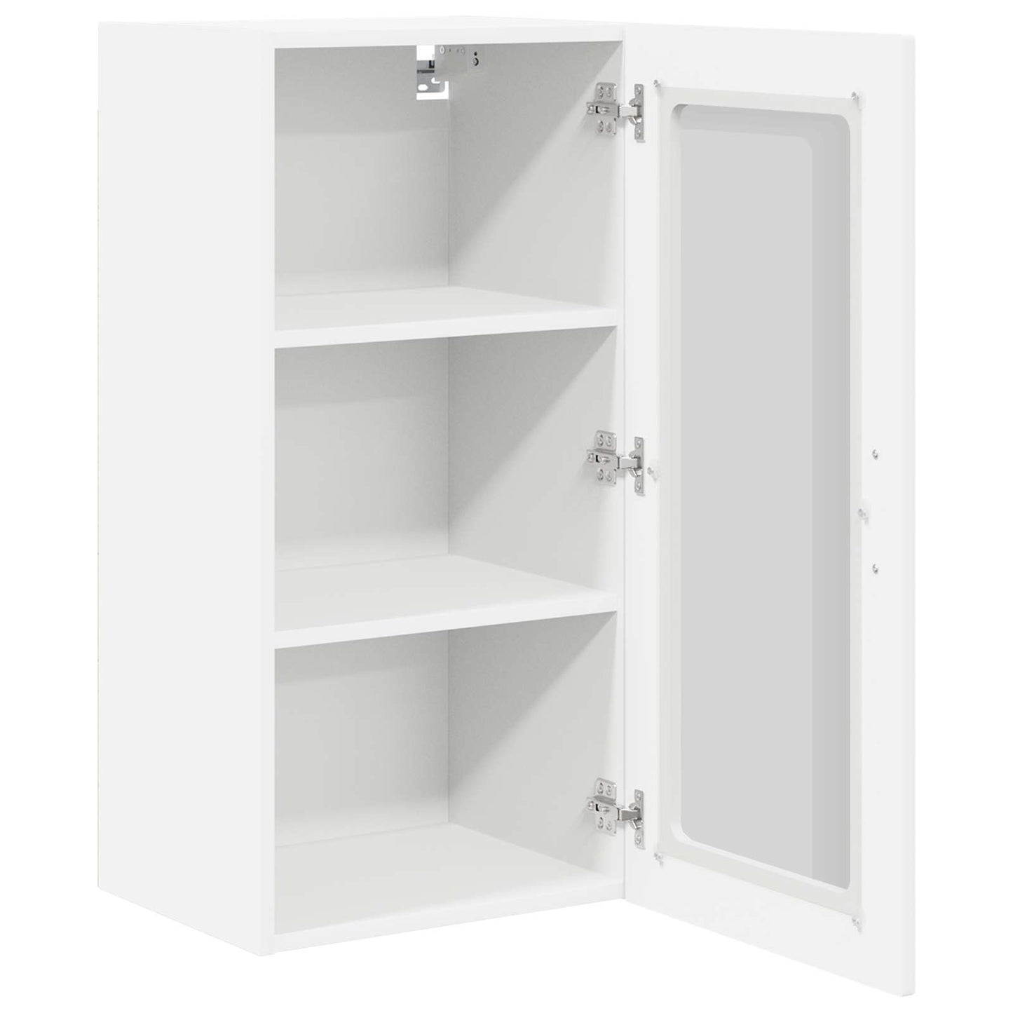 Wall Glass Cabinet PORTO 2 pcs White 40 x 31 x 80 cm