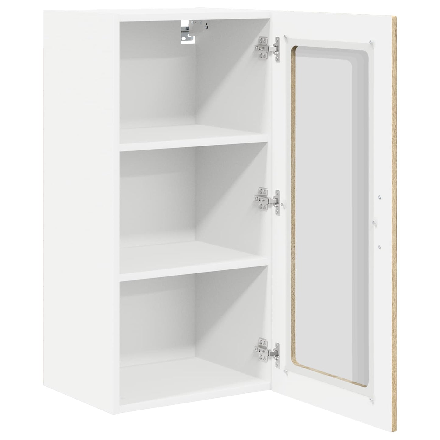 Wall Glass Cabinet PORTO Sonoma Oak 40 x 31 x 80 cm
