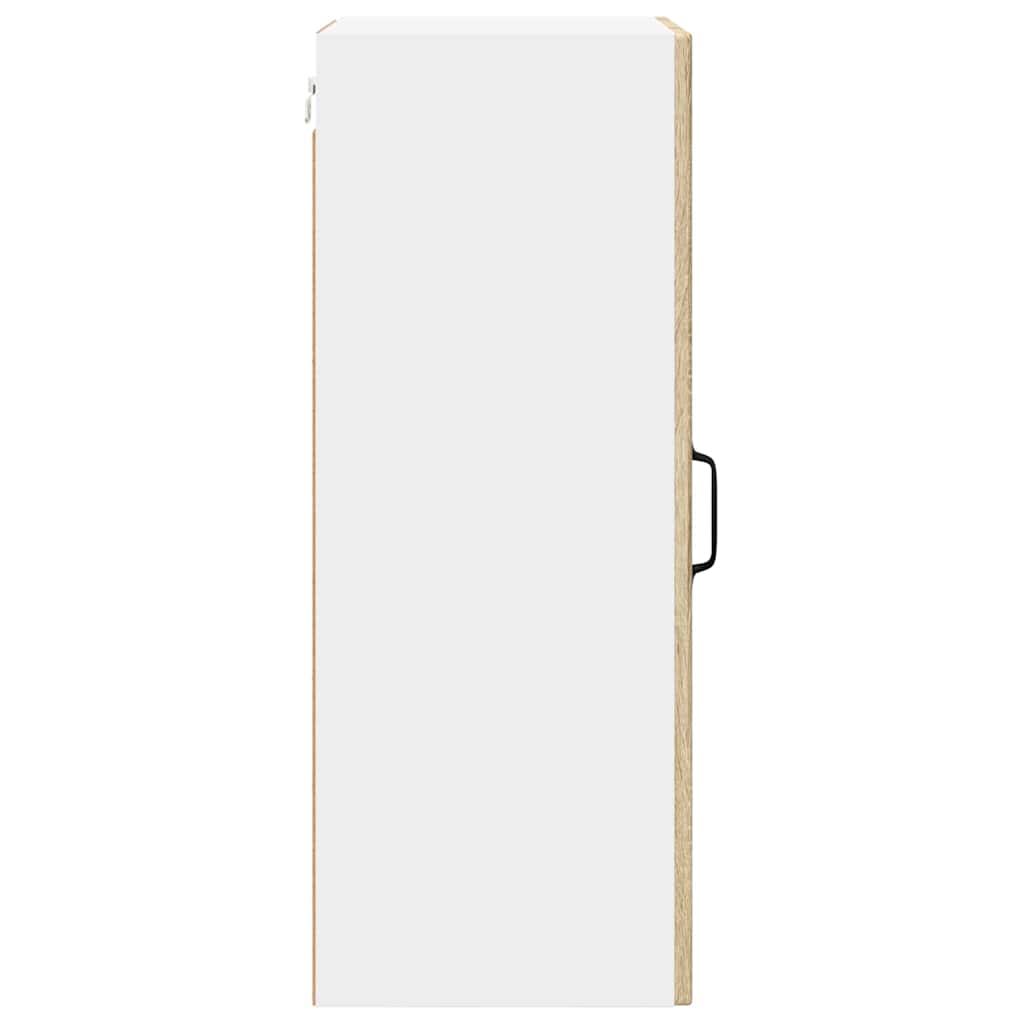 Wall Glass Cabinet PORTO Sonoma Oak 40 x 31 x 80 cm