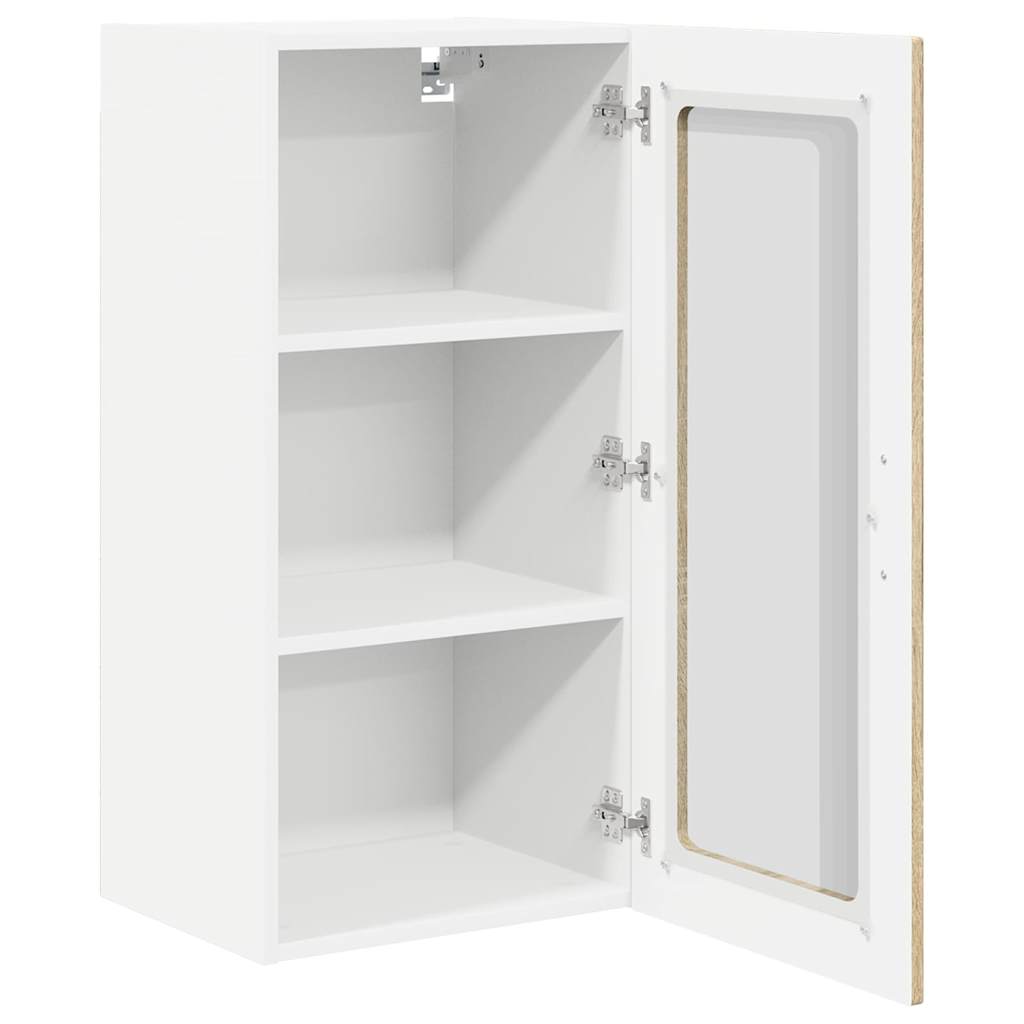Wall Glass Cabinet PORTO 2 pcs Sonoma Oak 40 x 31 x 80 cm