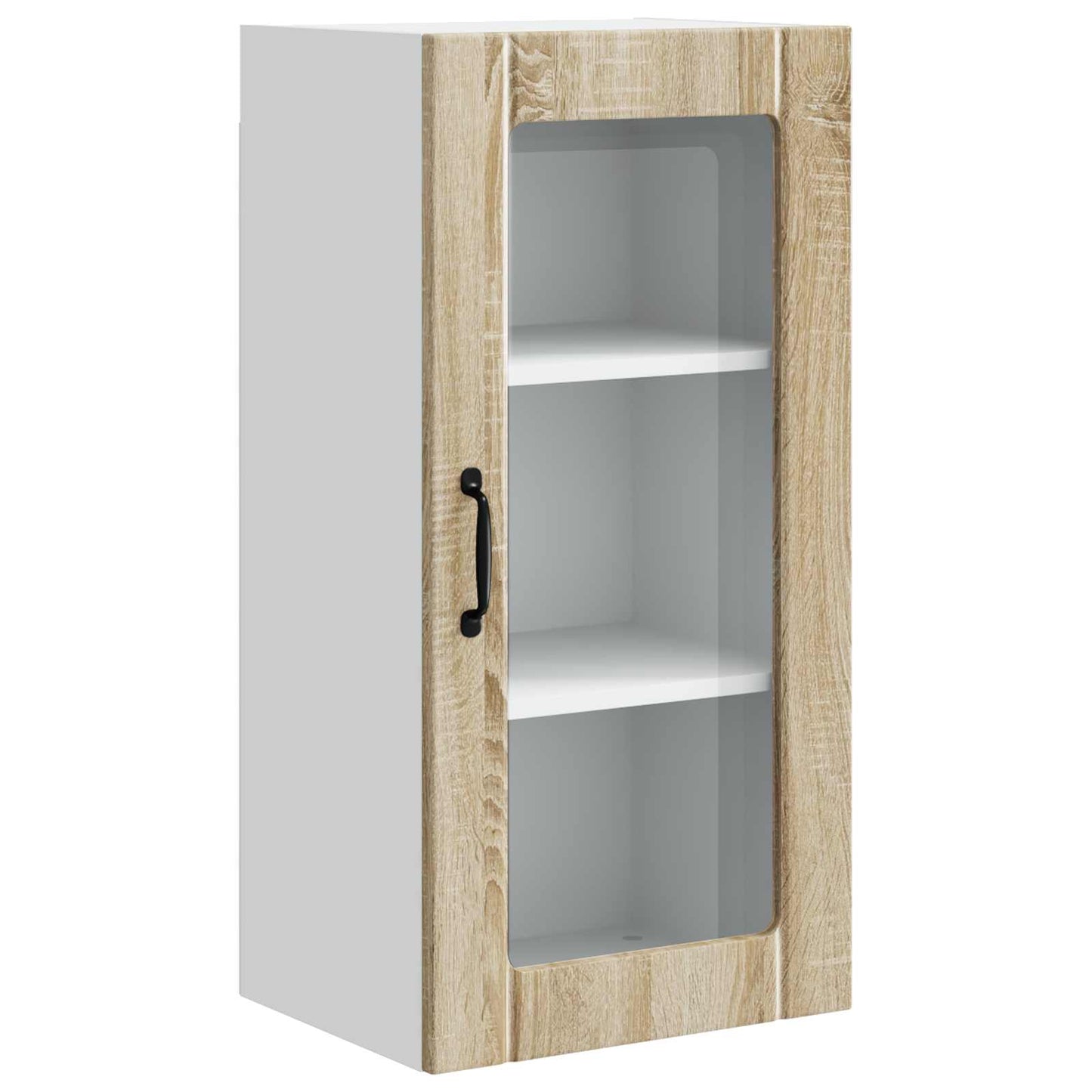 Wall Glass Cabinet PORTO 2 pcs Sonoma Oak 40 x 31 x 80 cm