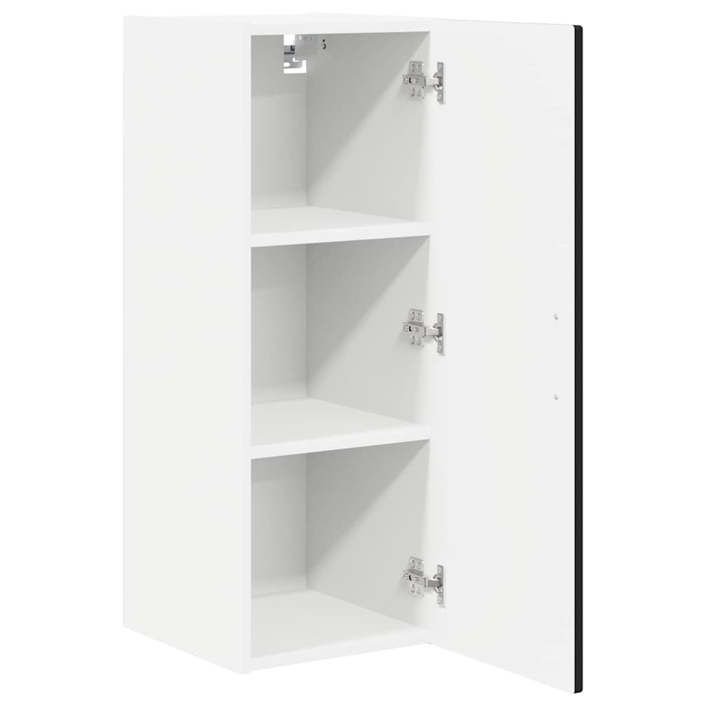 Wall Cabinet PORTO 2 pcs Black 30 x 31 x 80 cm Engineered Wood