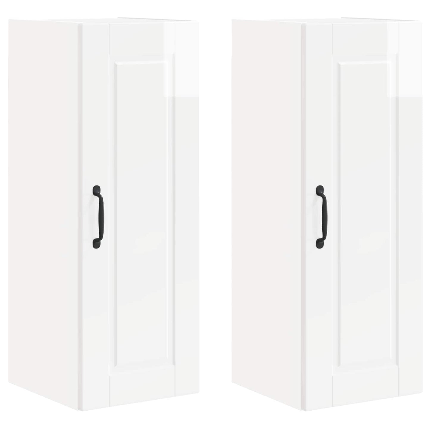 Wall Cabinet PORTO 2 pcs High Gloss White 30 x 31 x 80 cm