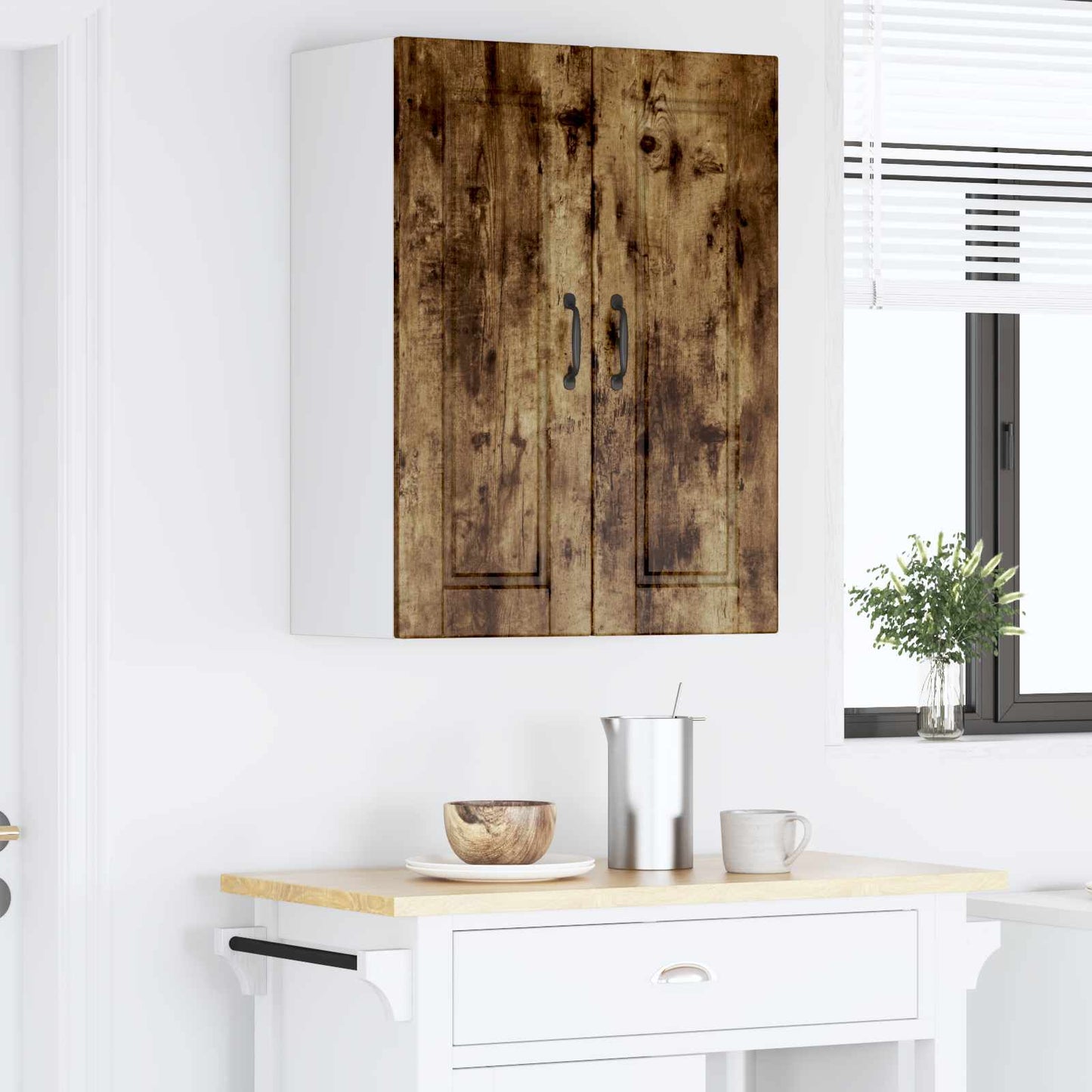 Wall Cabinet PORTO 2 pcs Smoked Oak 30 x 31 x 80 cm