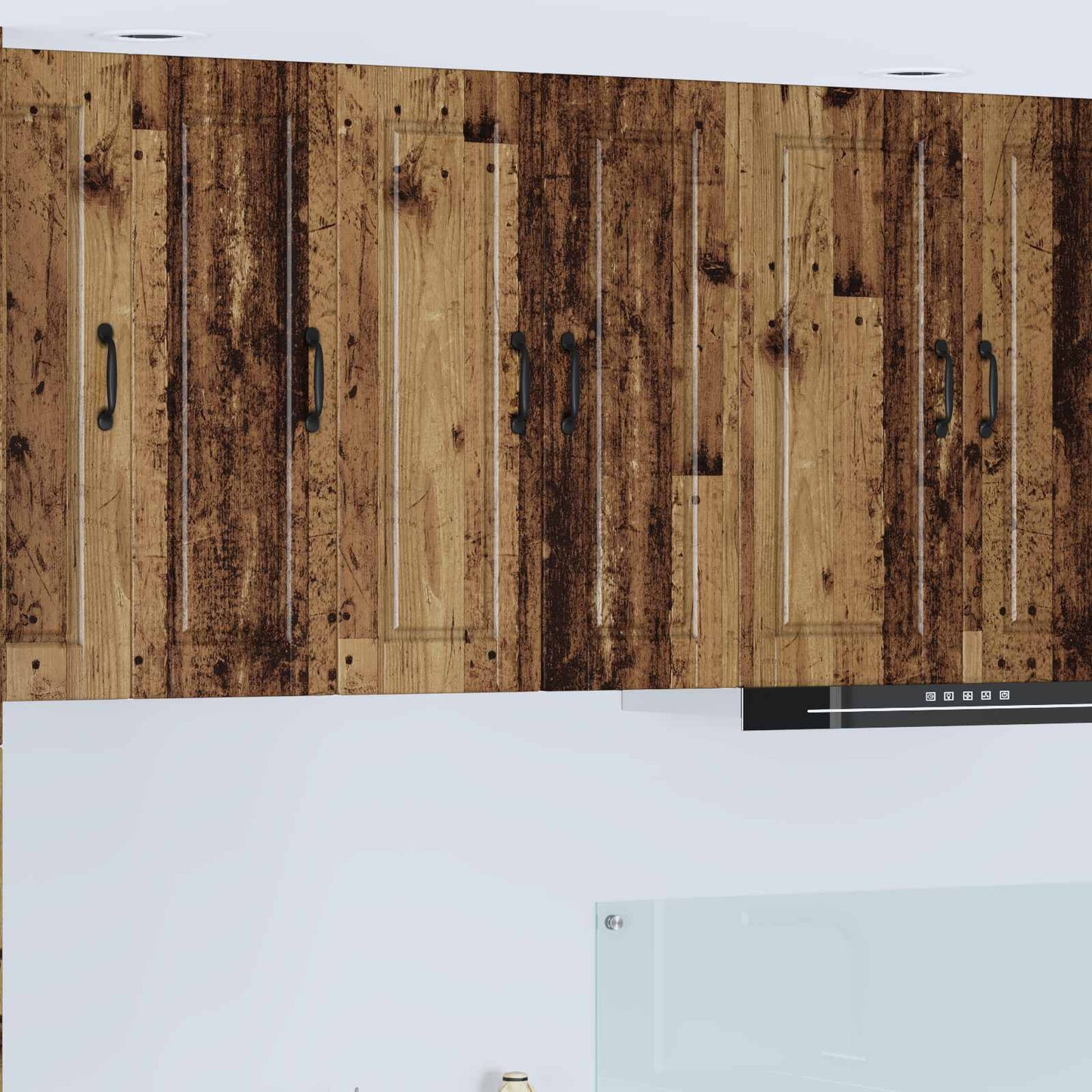 Wall Cabinet PORTO 2 pcs Old Wood 30 x 31 x 80 cm
