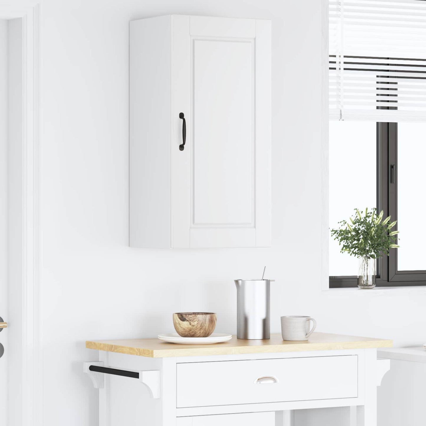 Wall Cabinet PORTO White 40 x 31 x 80 cm Engineered Wood