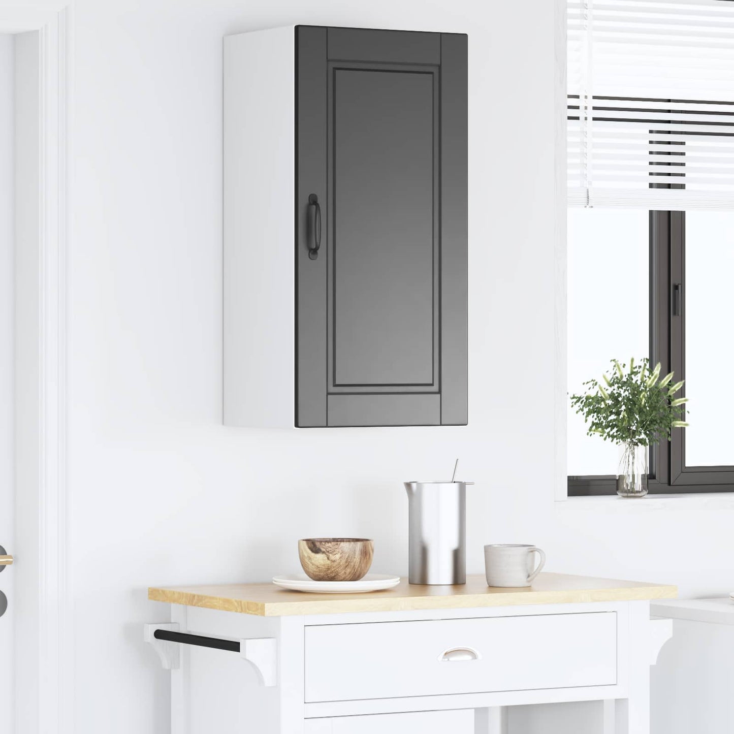 Wall Cabinet Black 40 x 31 x 80 cm Engineered Wood
