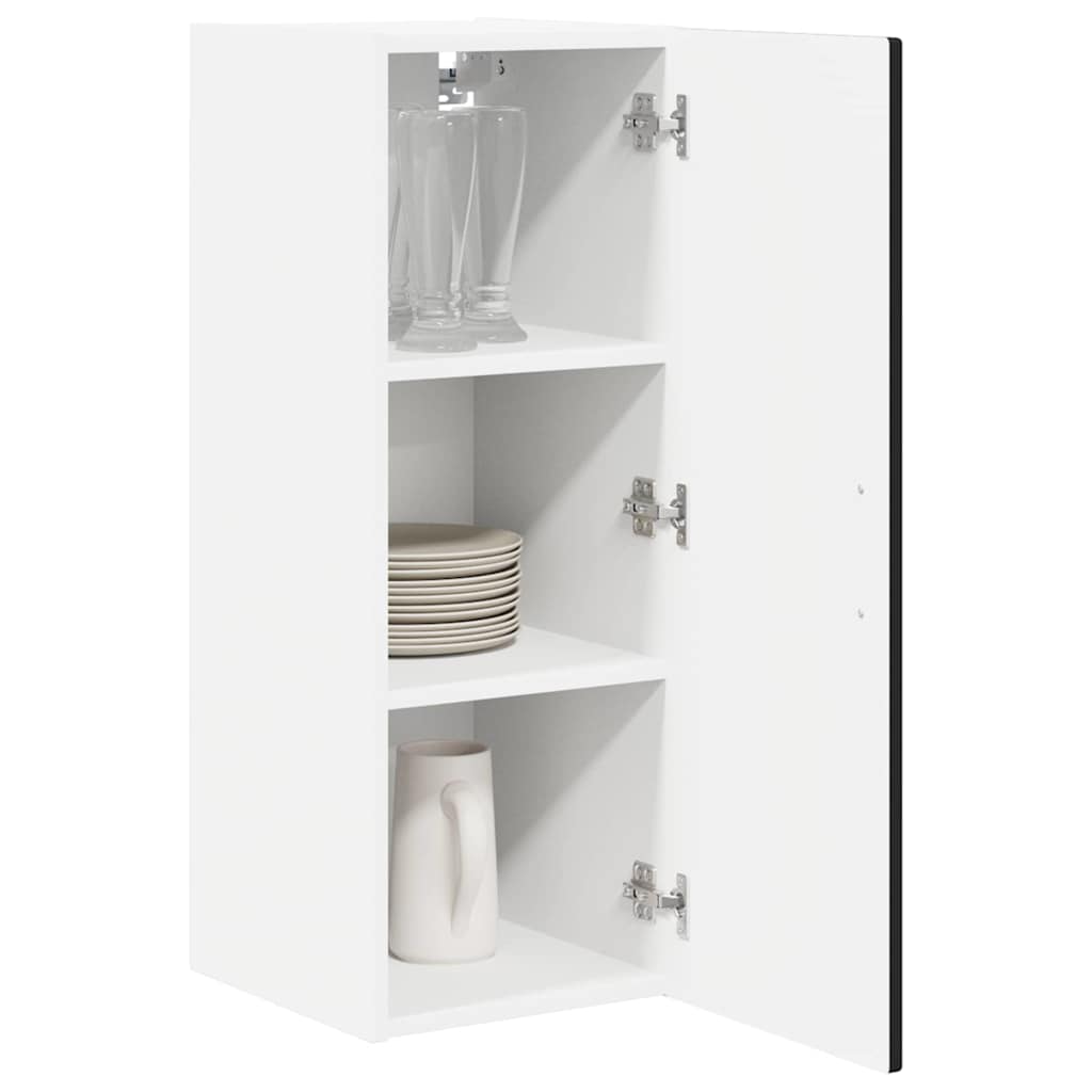 Wall Cabinet Black 40 x 31 x 80 cm Engineered Wood
