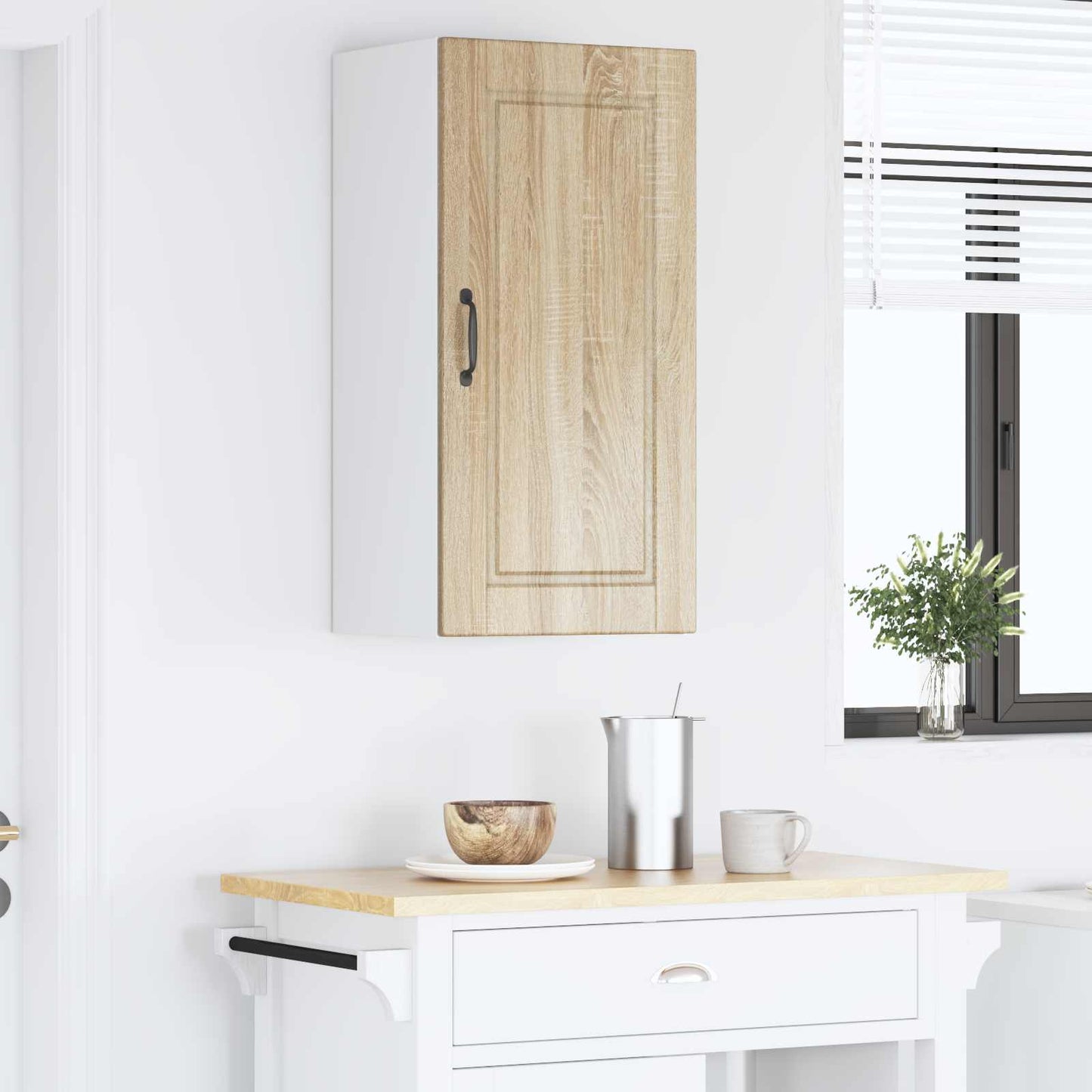 Wall Cabinet PORTO Sonoma Oak 40 x 31 x 80 cm Engineered Wood