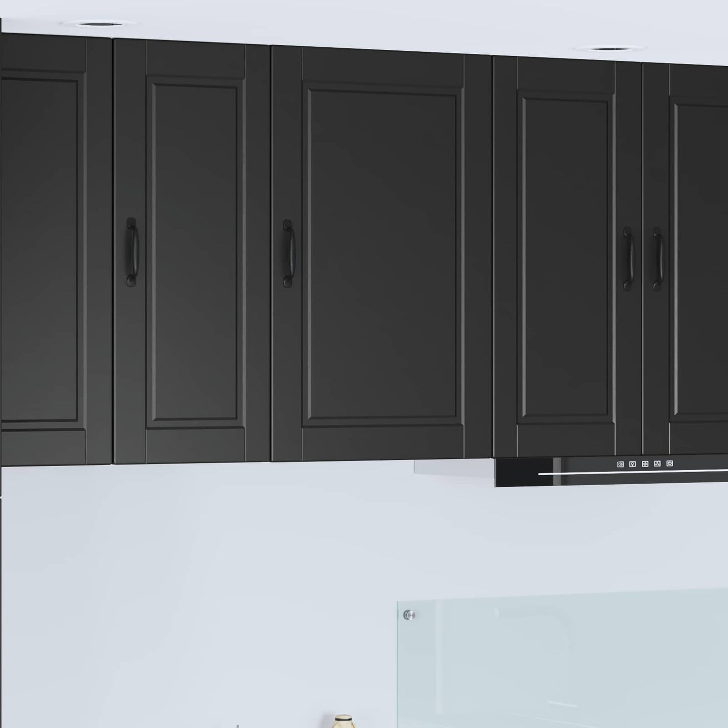 Wall Cabinet PORTO Black 50 x 31 x 80 cm Engineered Wood