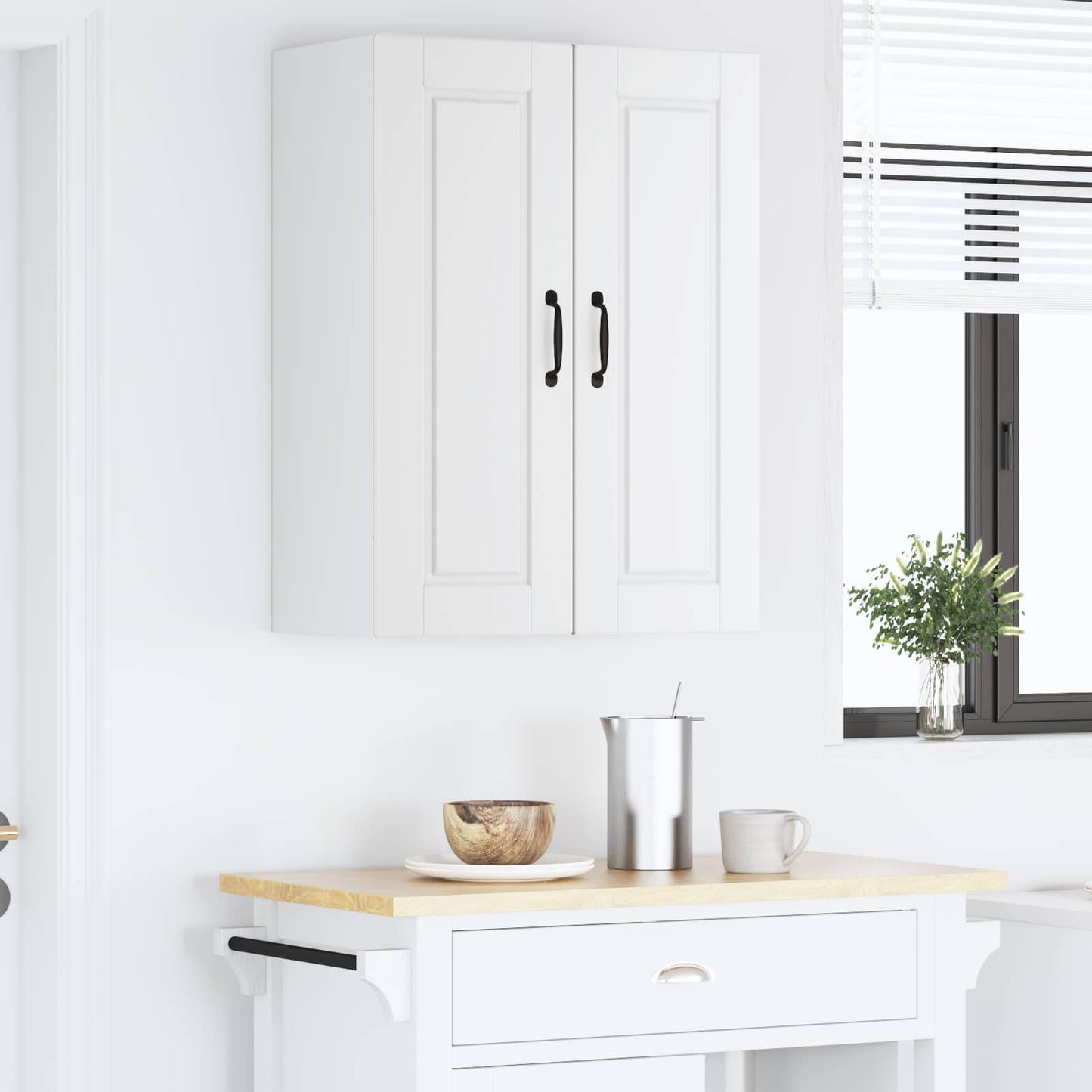 Wall Cabinet PORTO White 60 x 31 x 80 cm Engineered Wood