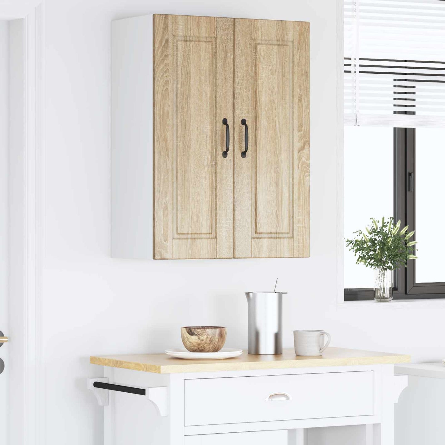 Wall Cabinet PORTO Sonoma Oak 60 x 31 x 80 cm Engineered Wood